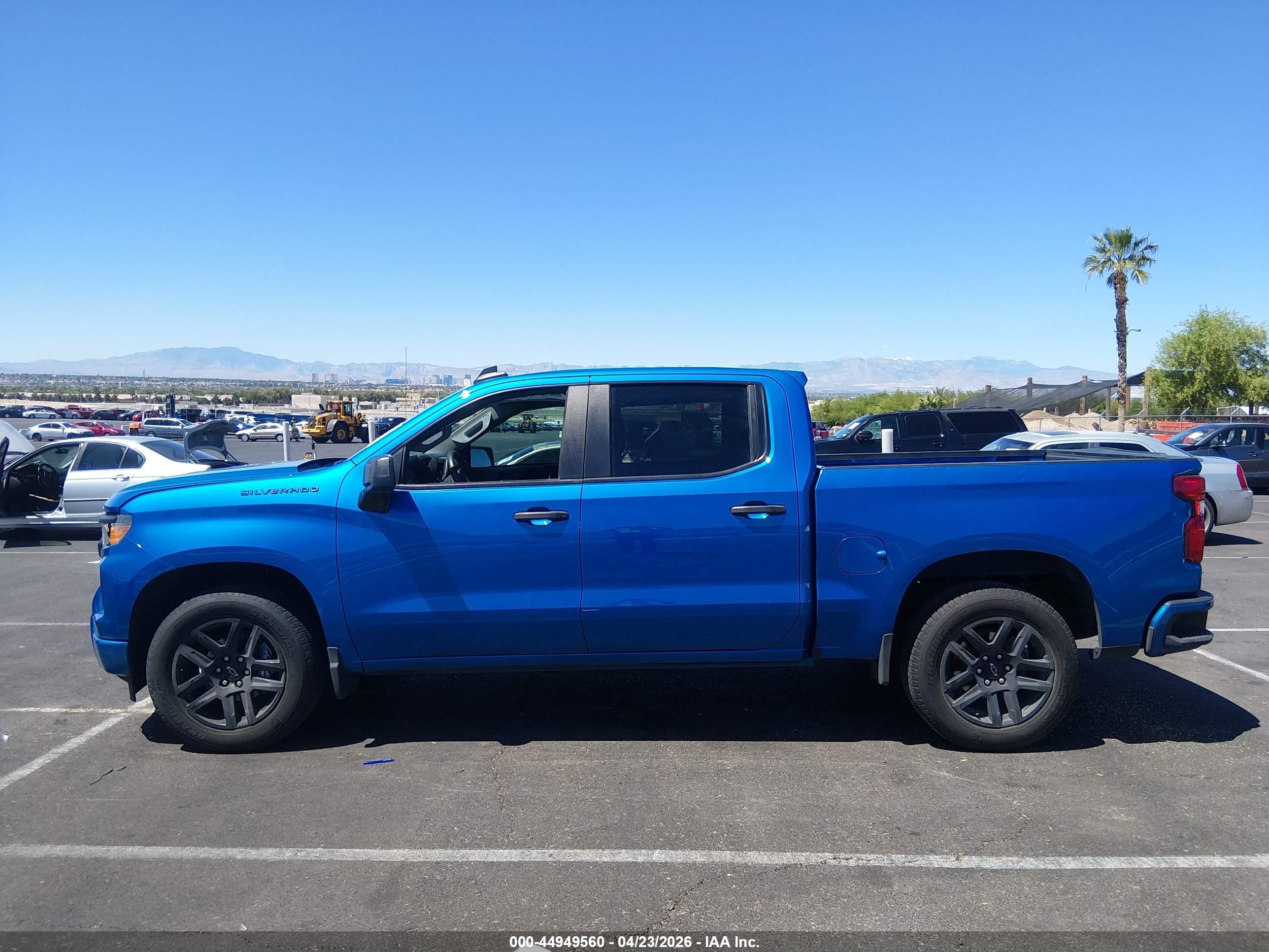 2023 Chevrolet Silverado 1500 2wd  Short Bed Custom Blue vin: 1GCPABEK5PZ138267