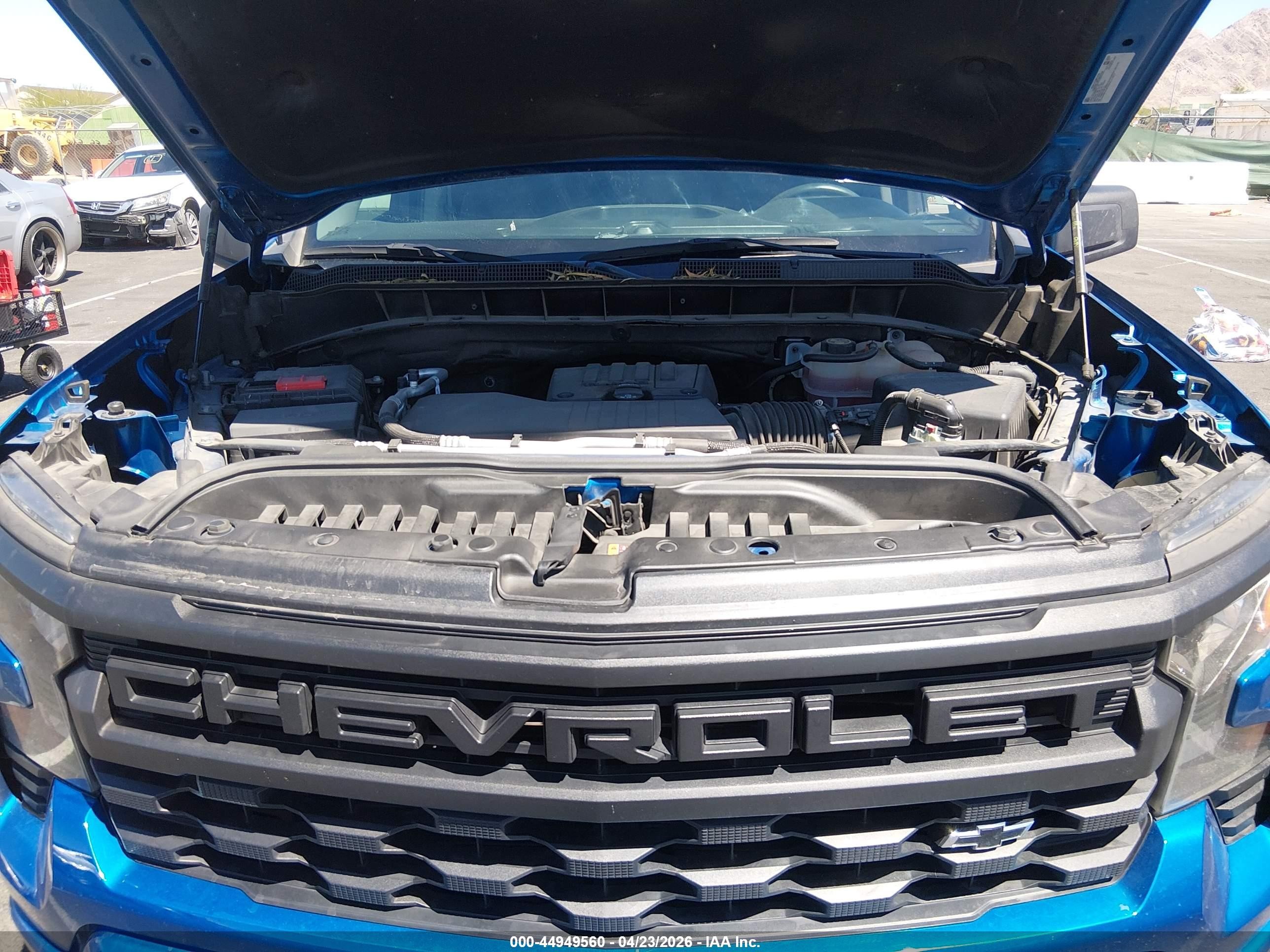 2023 Chevrolet Silverado 1500 2wd  Short Bed Custom Blue vin: 1GCPABEK5PZ138267