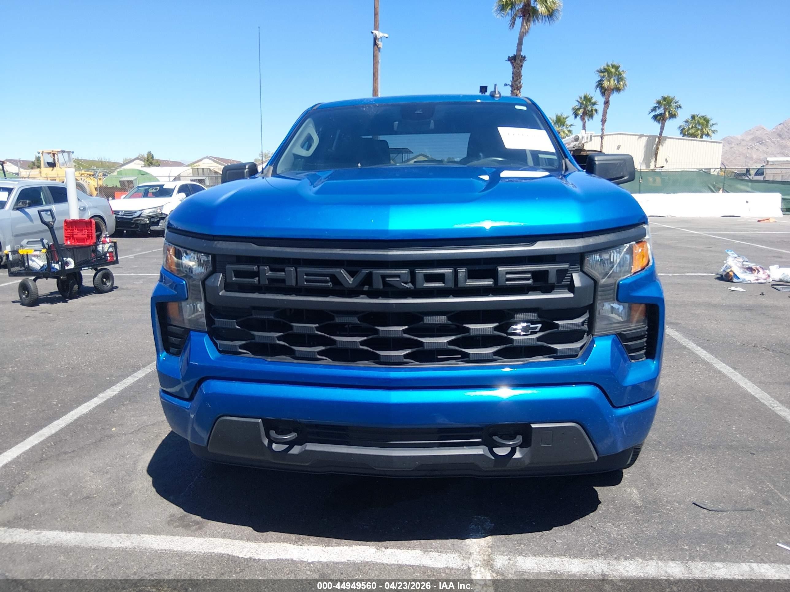 2023 Chevrolet Silverado 1500 2wd  Short Bed Custom Blue vin: 1GCPABEK5PZ138267