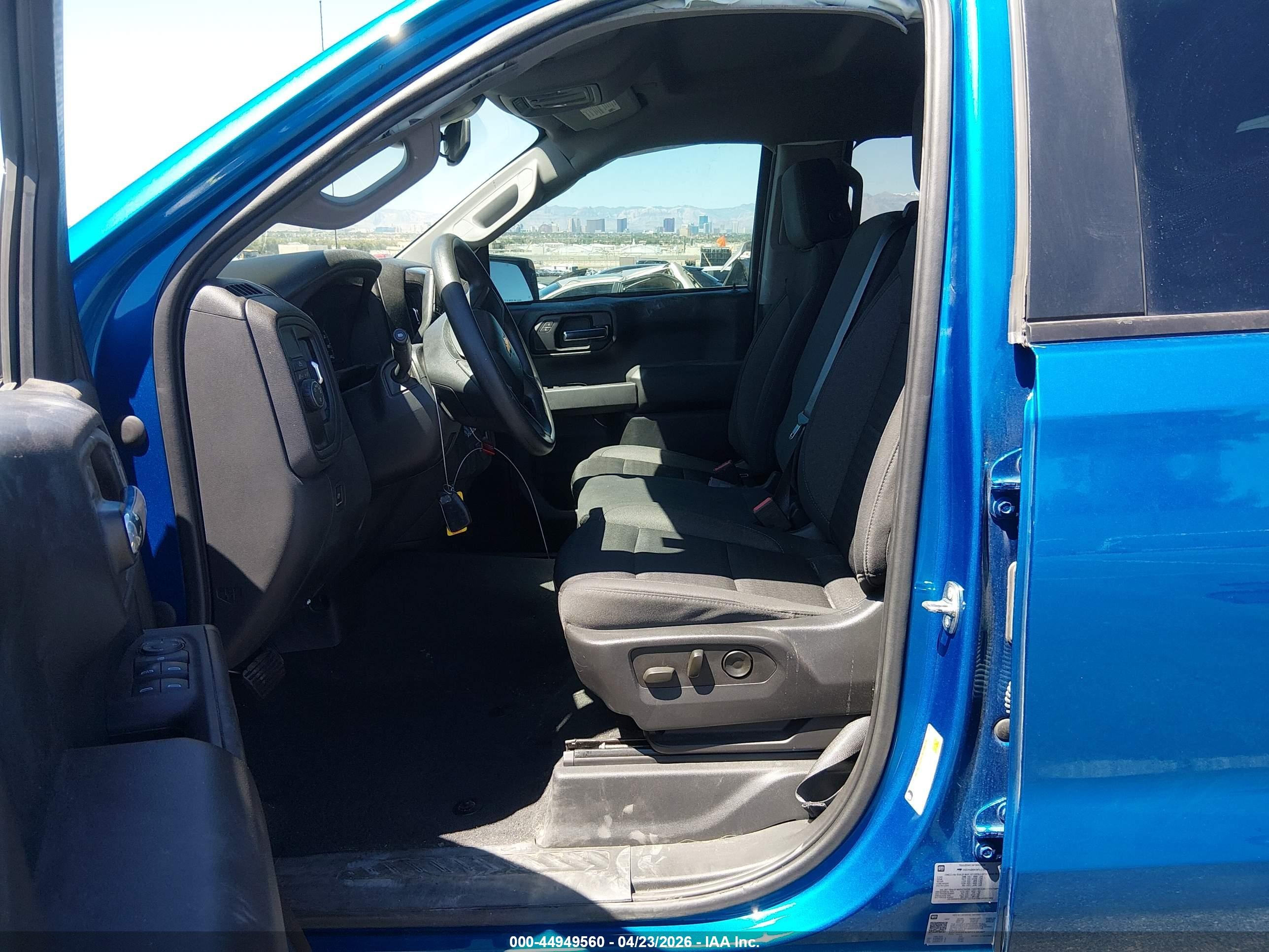2023 Chevrolet Silverado 1500 2wd  Short Bed Custom Blue vin: 1GCPABEK5PZ138267
