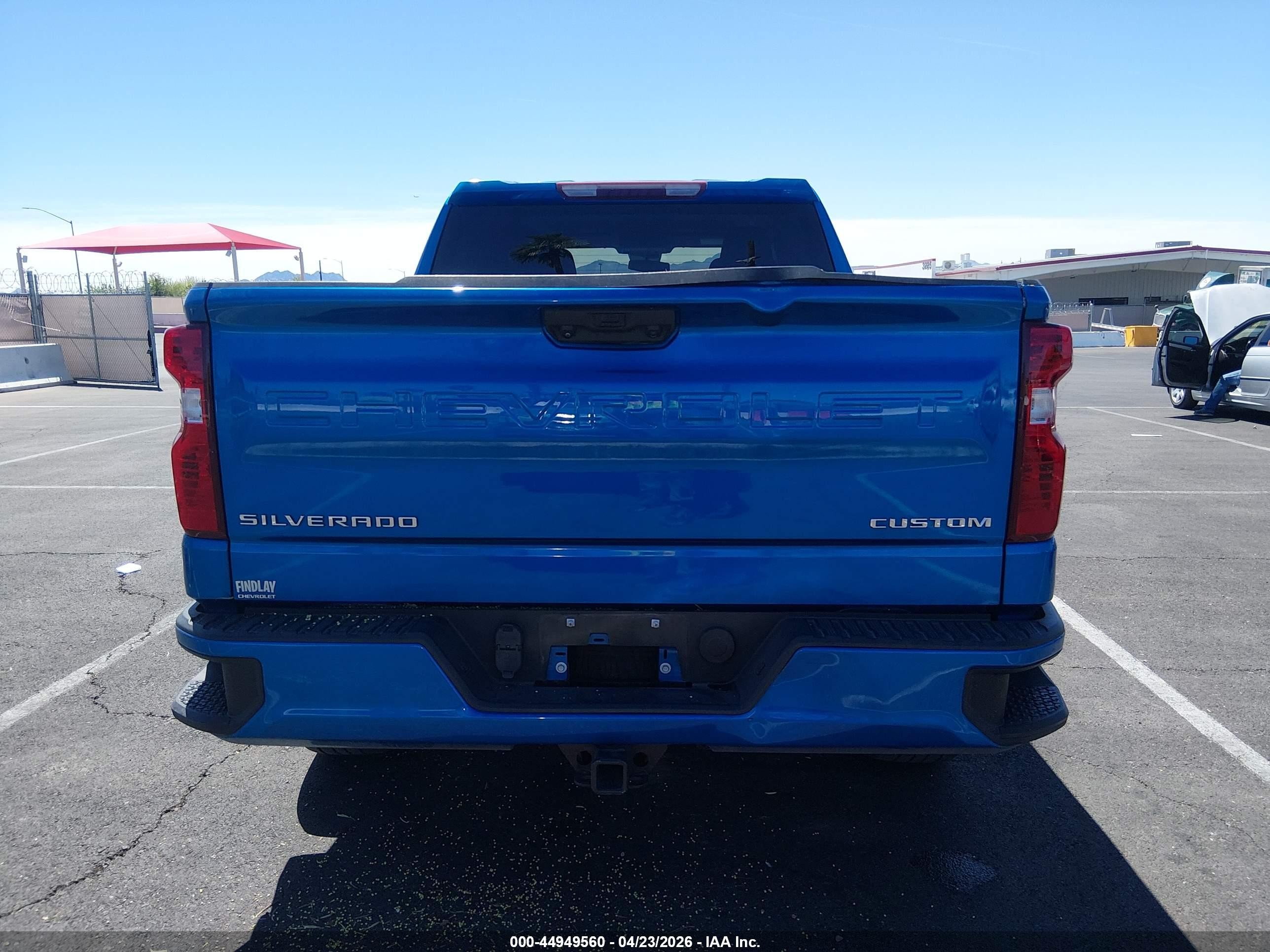 2023 Chevrolet Silverado 1500 2wd  Short Bed Custom Blue vin: 1GCPABEK5PZ138267