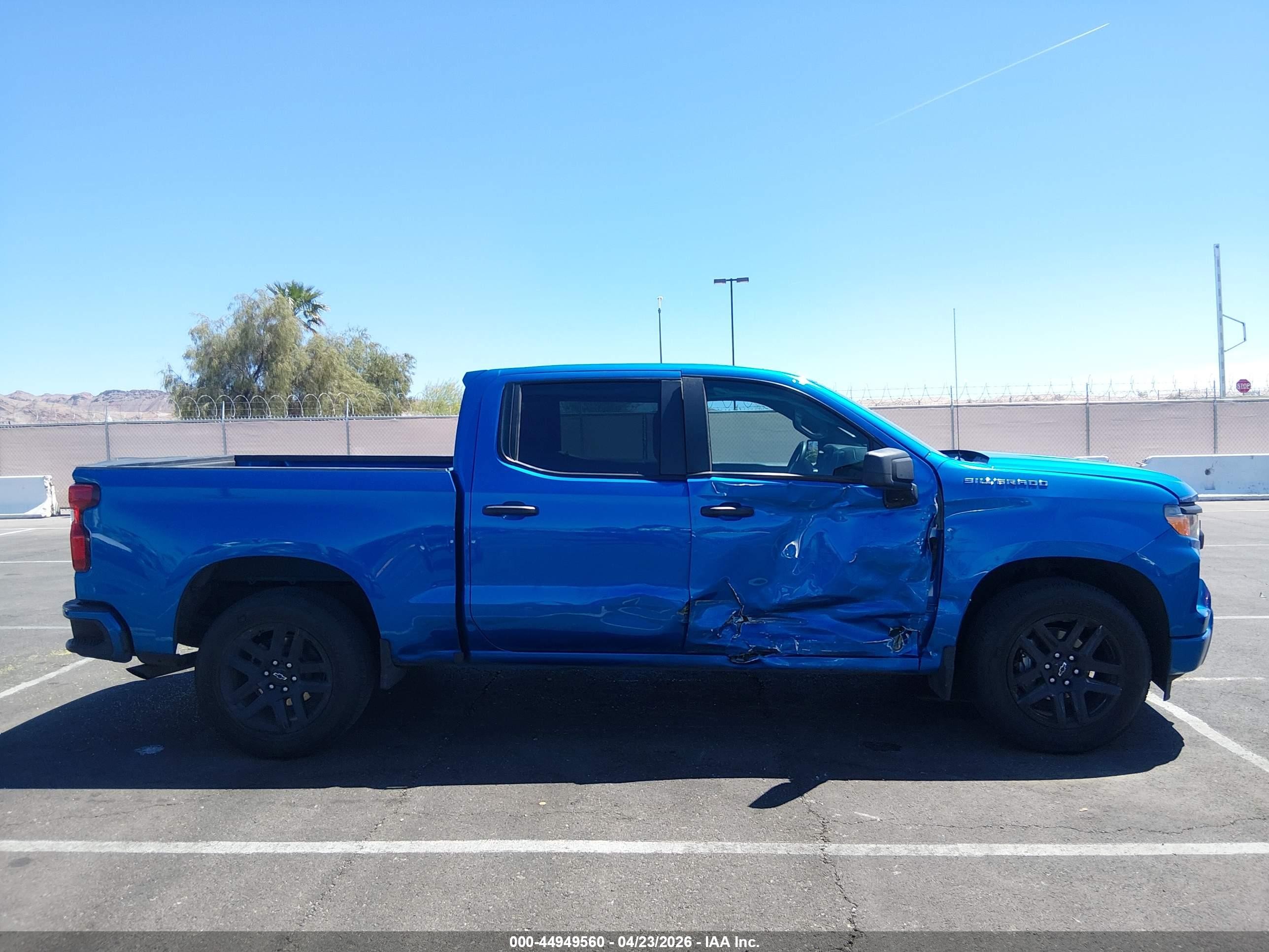 2023 Chevrolet Silverado 1500 2wd  Short Bed Custom Blue vin: 1GCPABEK5PZ138267