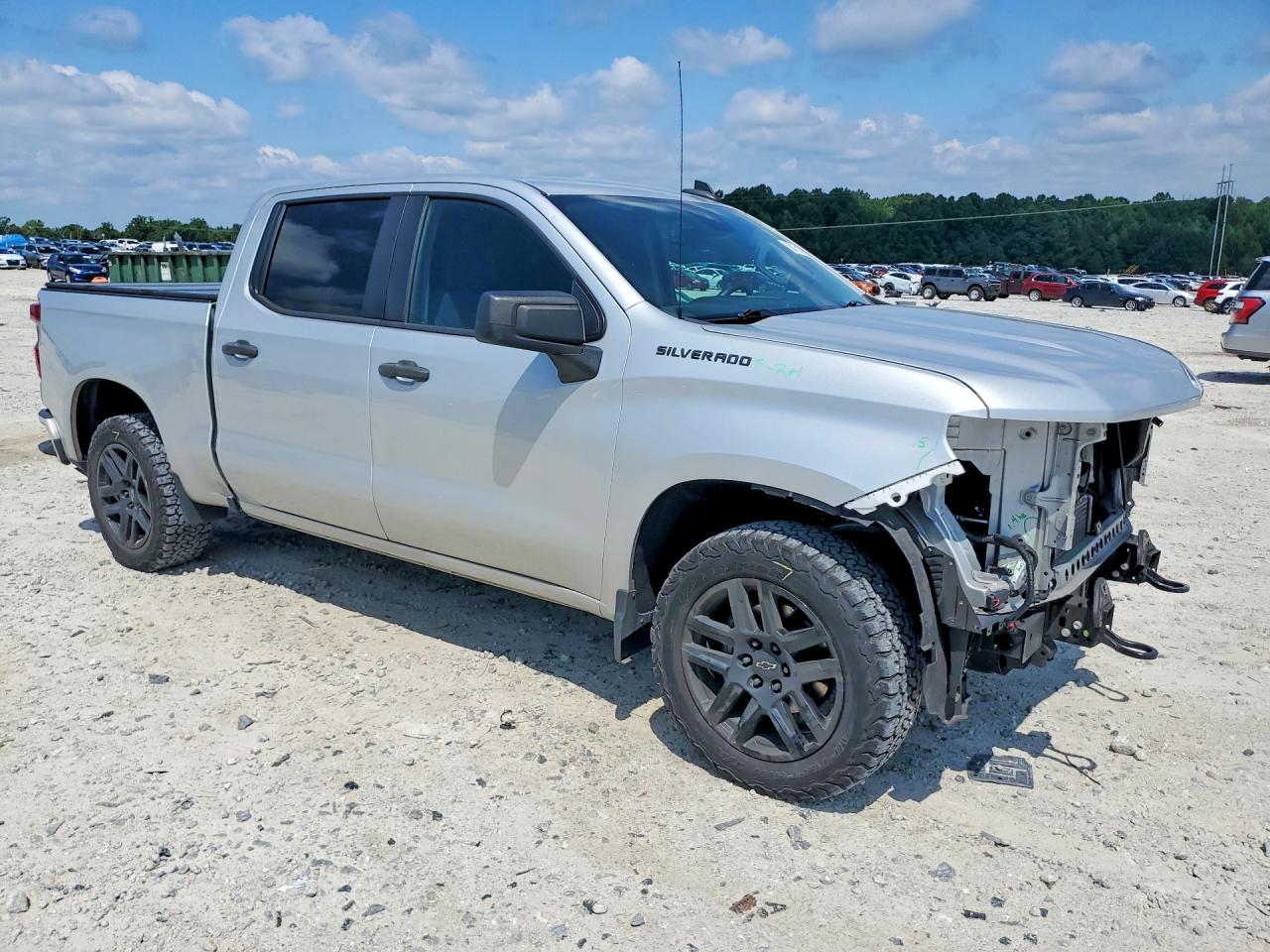 2022 Chevrolet Silverado C1500 Custom Silver vin: 1GCPABEK7NZ523391