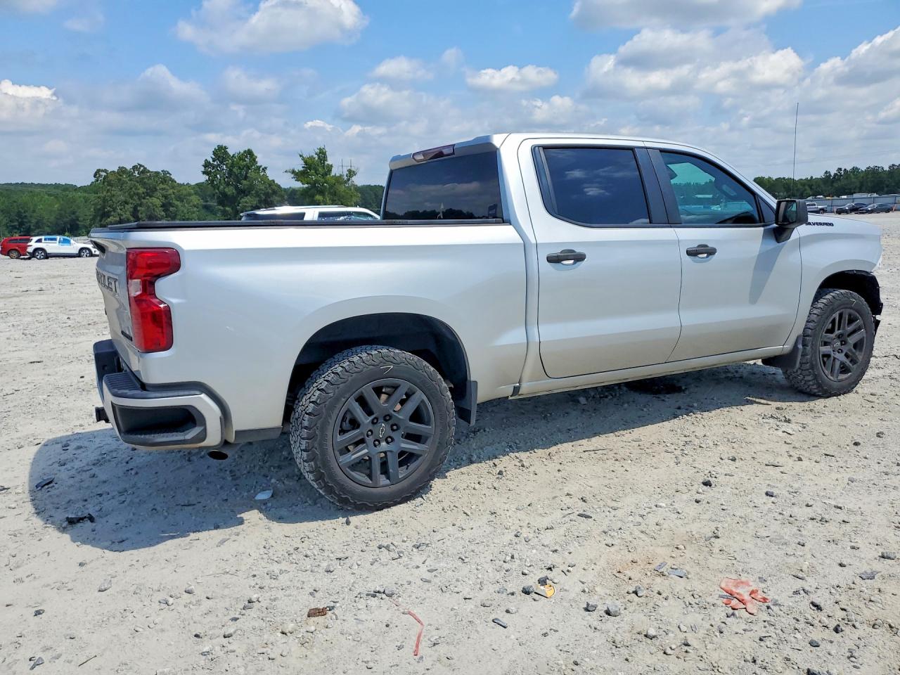 2022 Chevrolet Silverado C1500 Custom Silver vin: 1GCPABEK7NZ523391