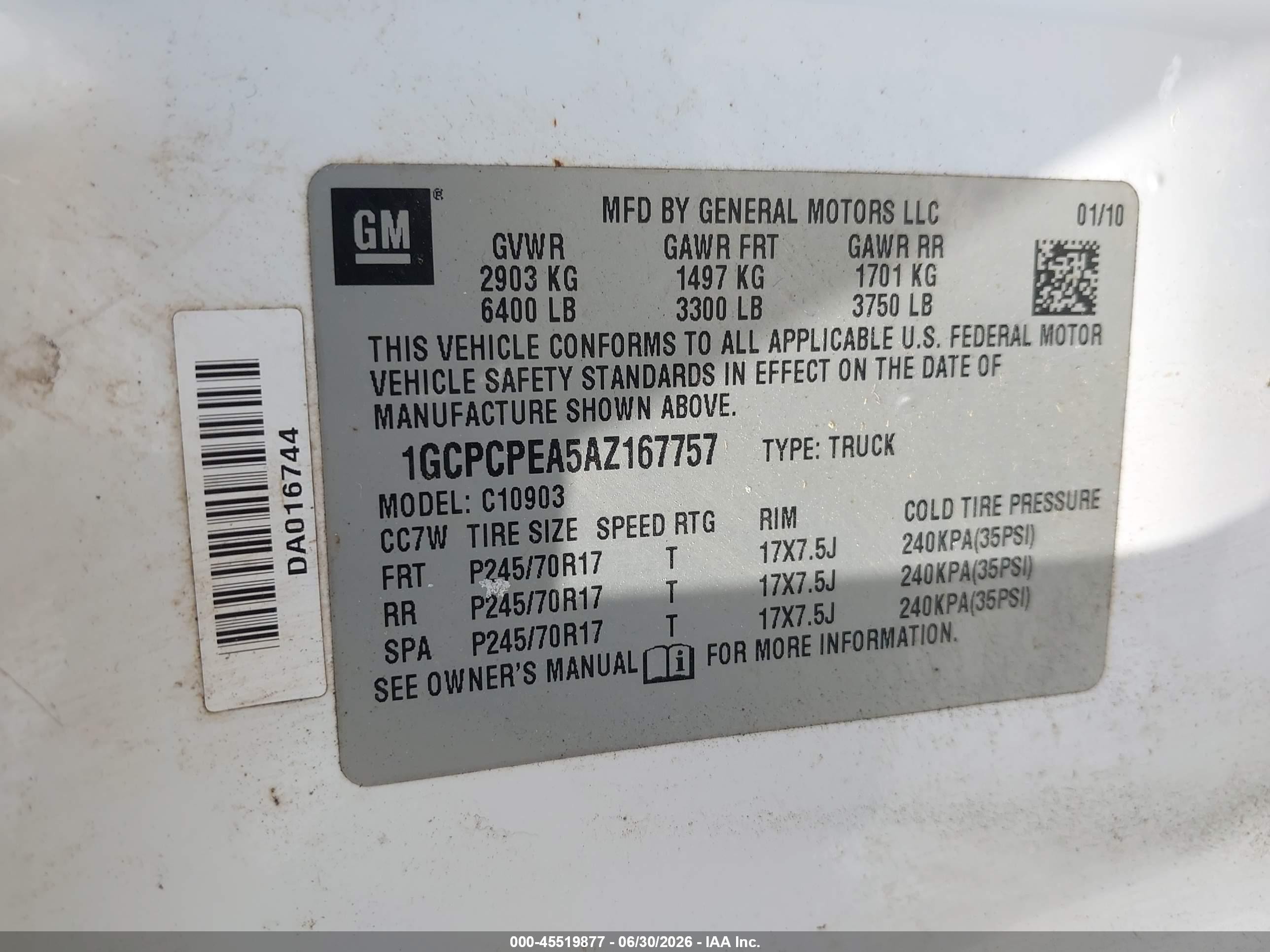 2010 Chevrolet Silverado 1500 Work Truck White vin: 1GCPCPEA5AZ167757