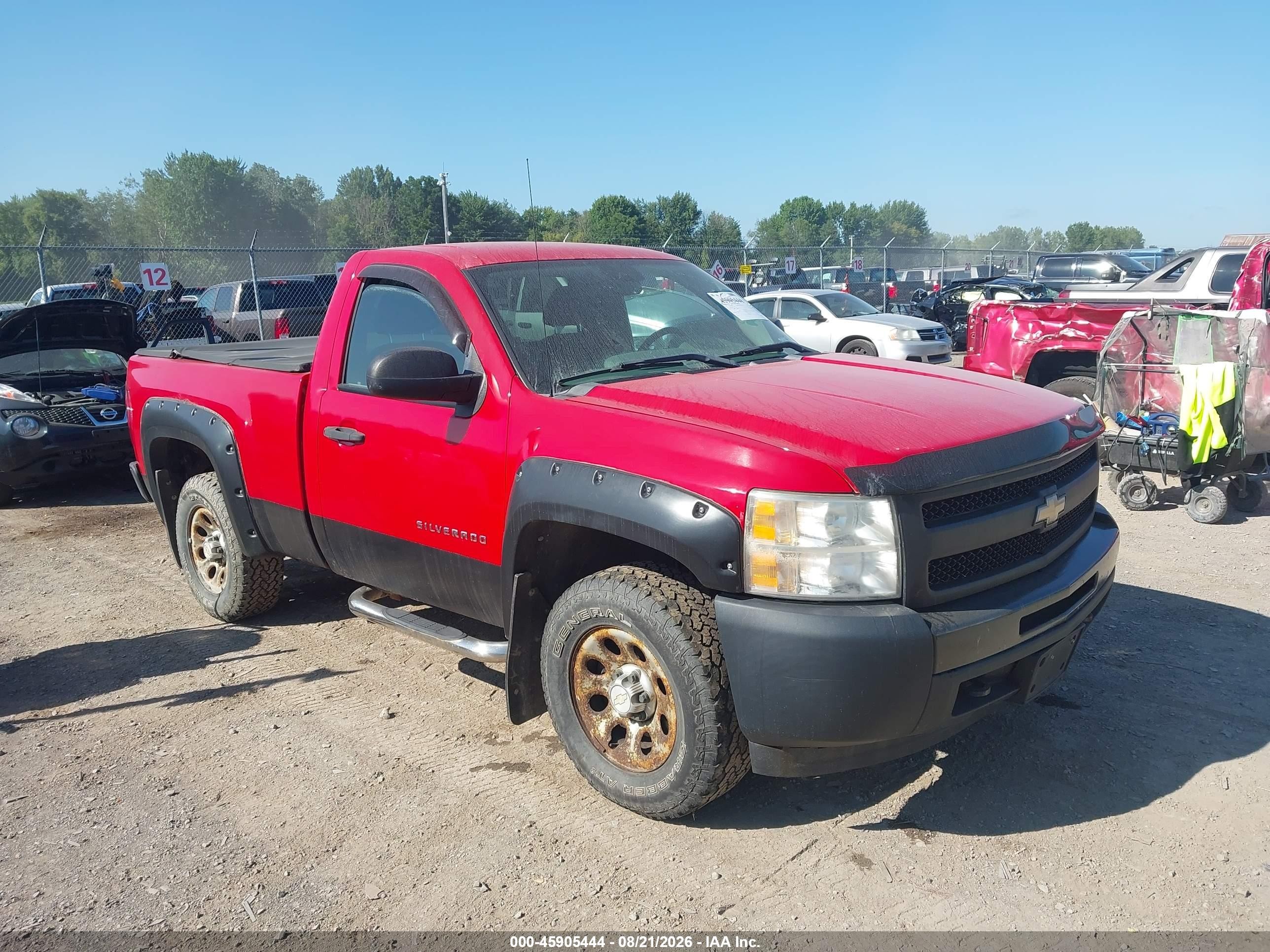 2010 Chevrolet Silverado 1500 Work Truck Red vin: 1GCPCPEX2AZ279971
