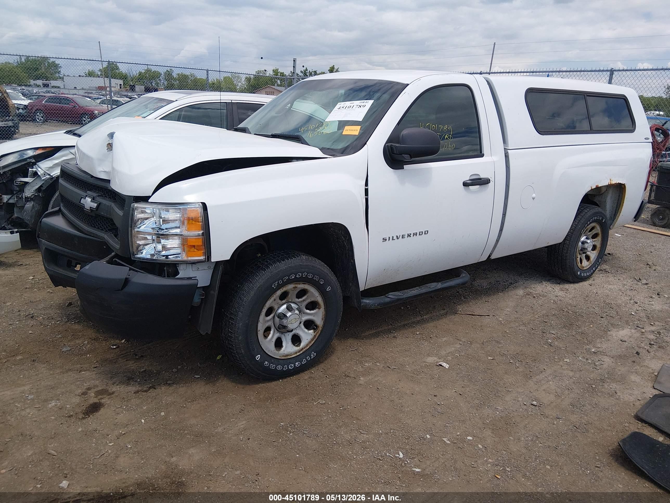 2010 Chevrolet Silverado 1500 Work Truck White vin: 1GCPCPEX5AZ204052