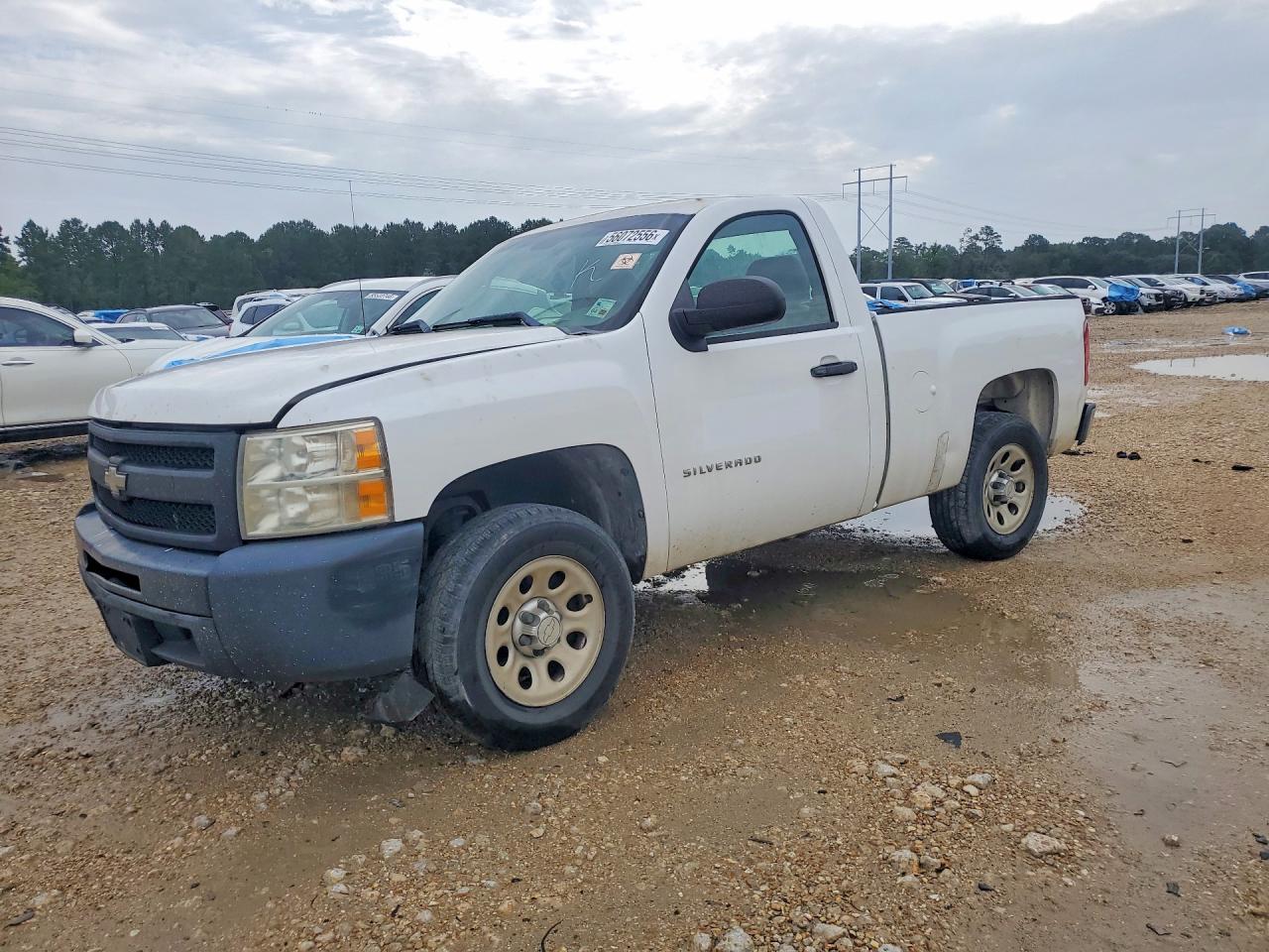 2010 Chevrolet Silverado C1500 White vin: 1GCPCPEX8AZ299092