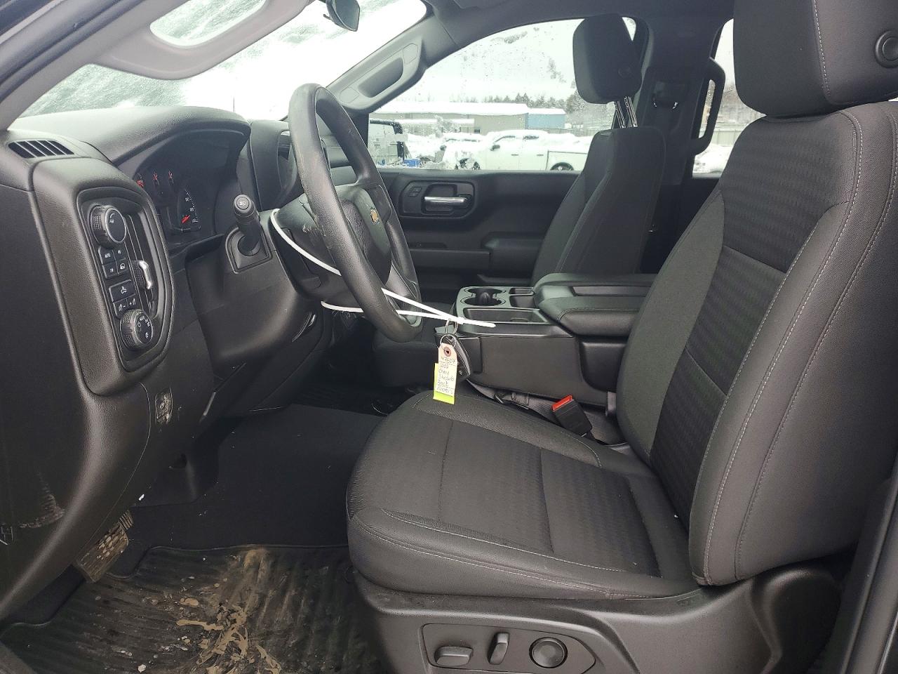 2022 Chevrolet Silverado K1500 Custom Black vin: 1GCPDBEK0NZ564078
