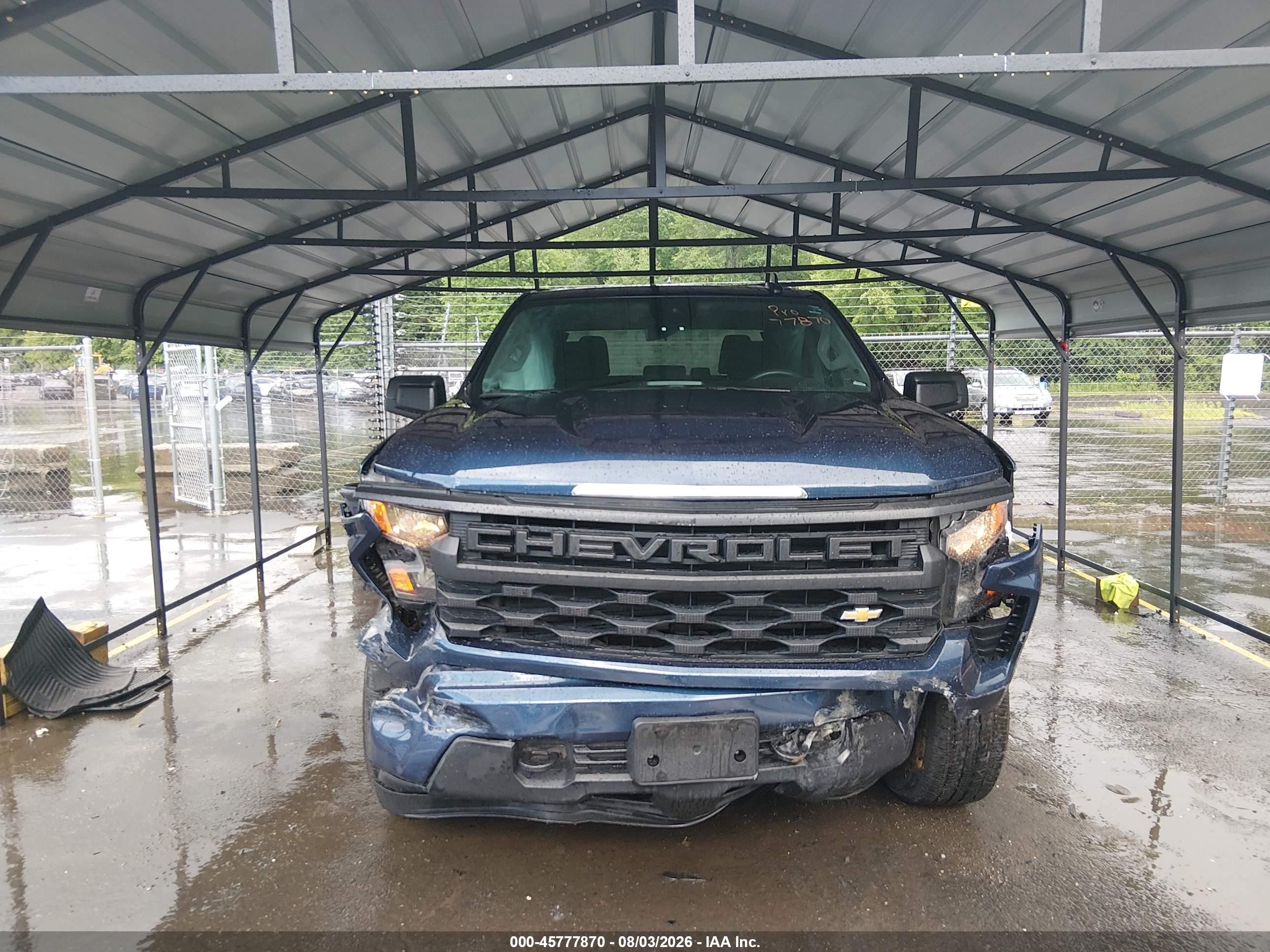2022 Chevrolet Silverado 1500 4wd  Short Bed Custom Blue vin: 1GCPDBEK2NZ630288