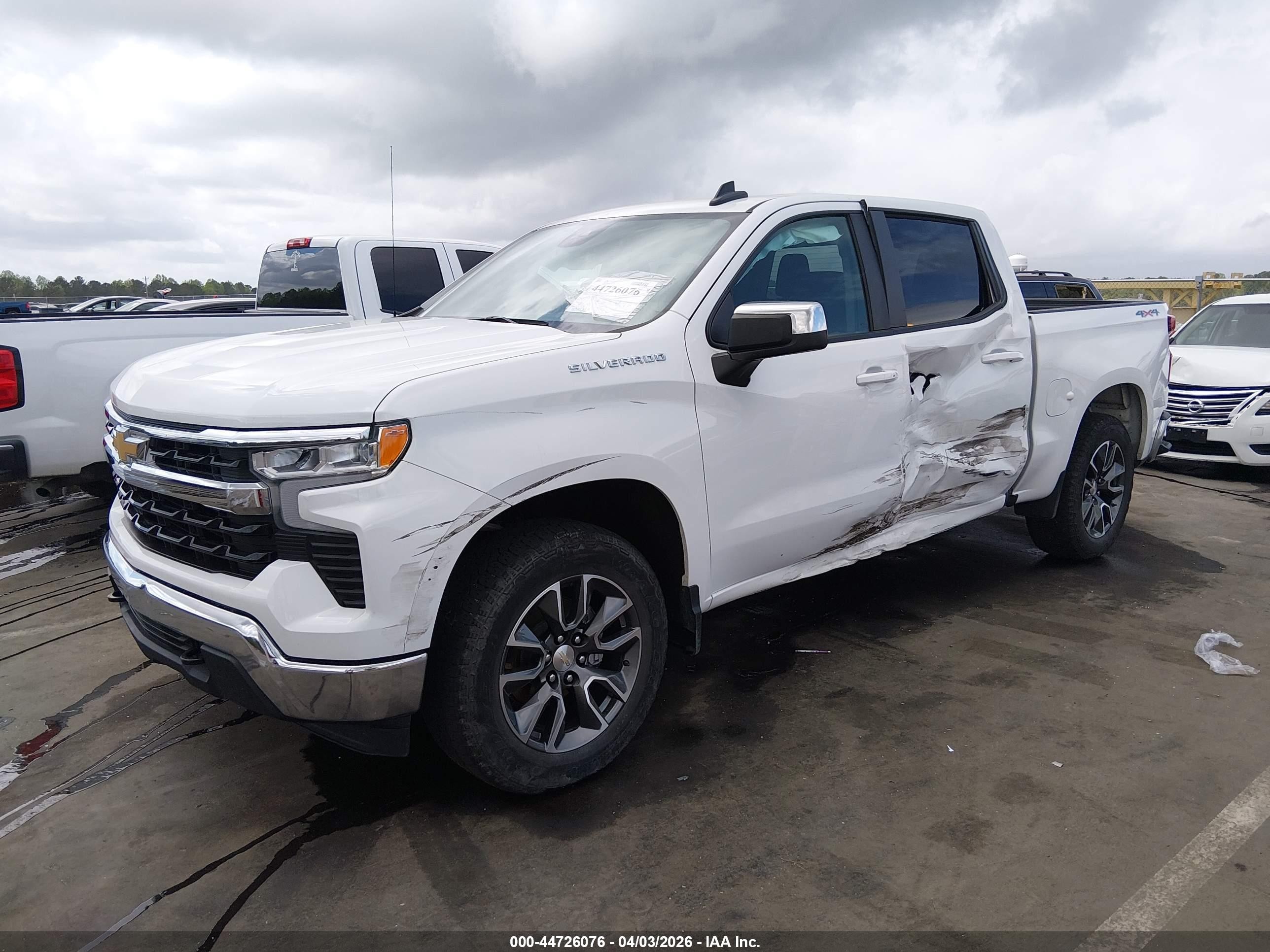2023 Chevrolet Silverado 1500 4wd  Short Bed Lt With 2fl Белый vin: 1GCPDKEK0PZ120038