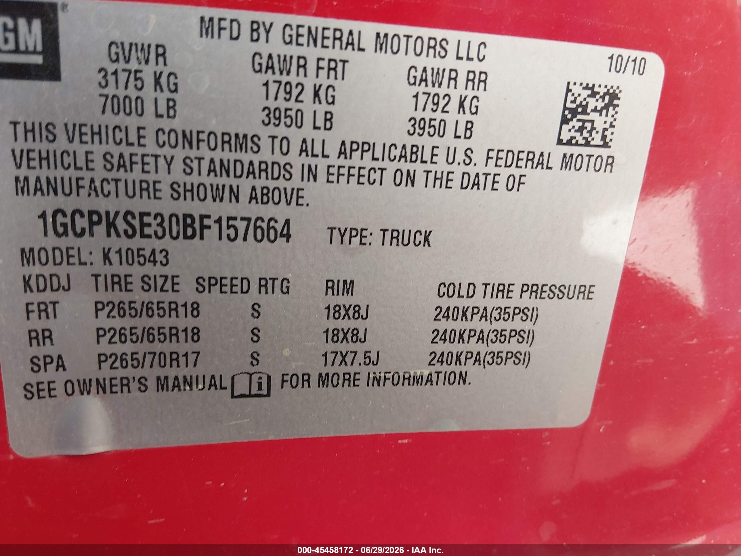 2011 Chevrolet Silverado 1500 Lt Red vin: 1GCPKSE30BF157664