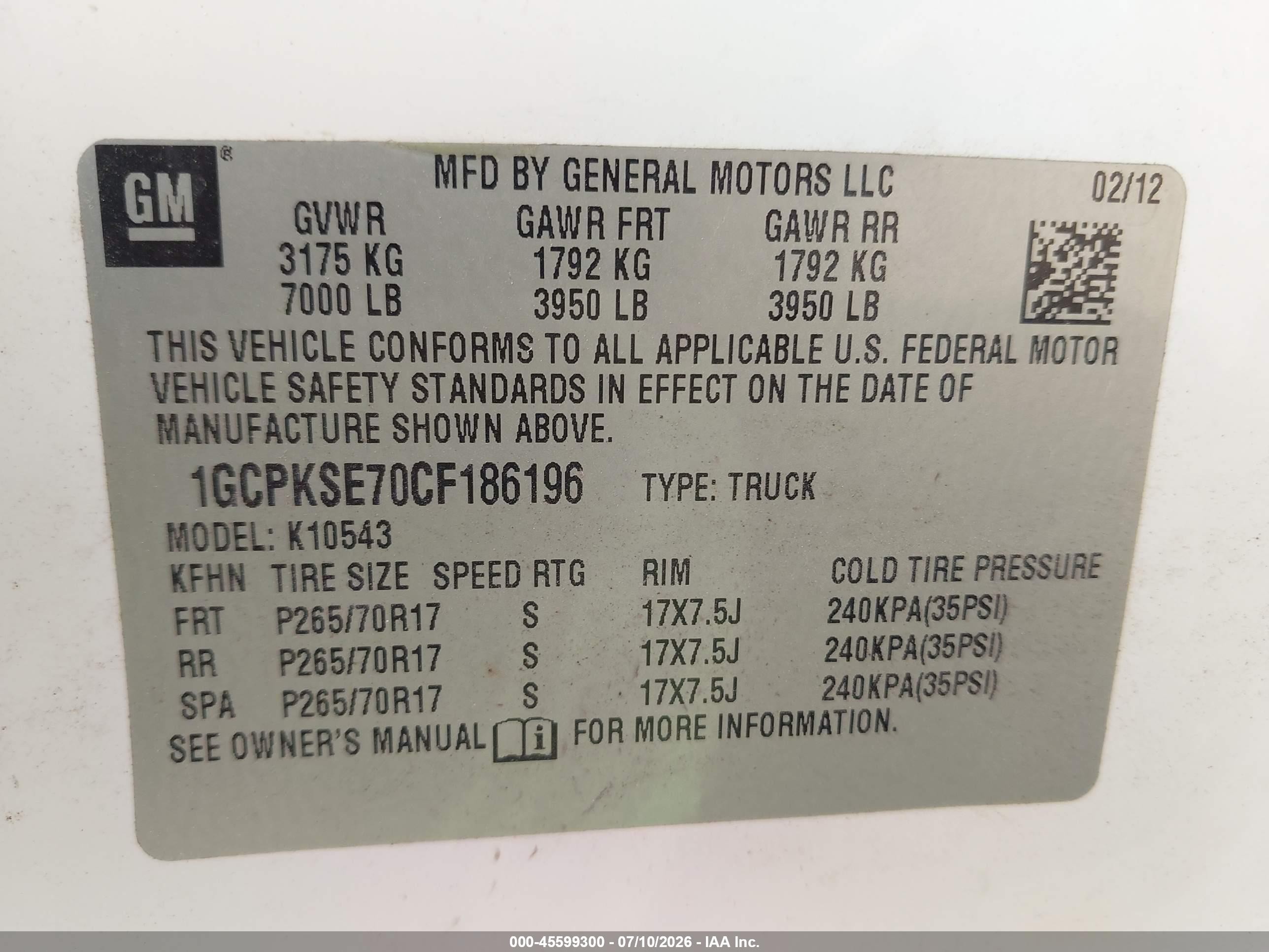 2012 Chevrolet Silverado 1500 Lt White vin: 1GCPKSE70CF186196