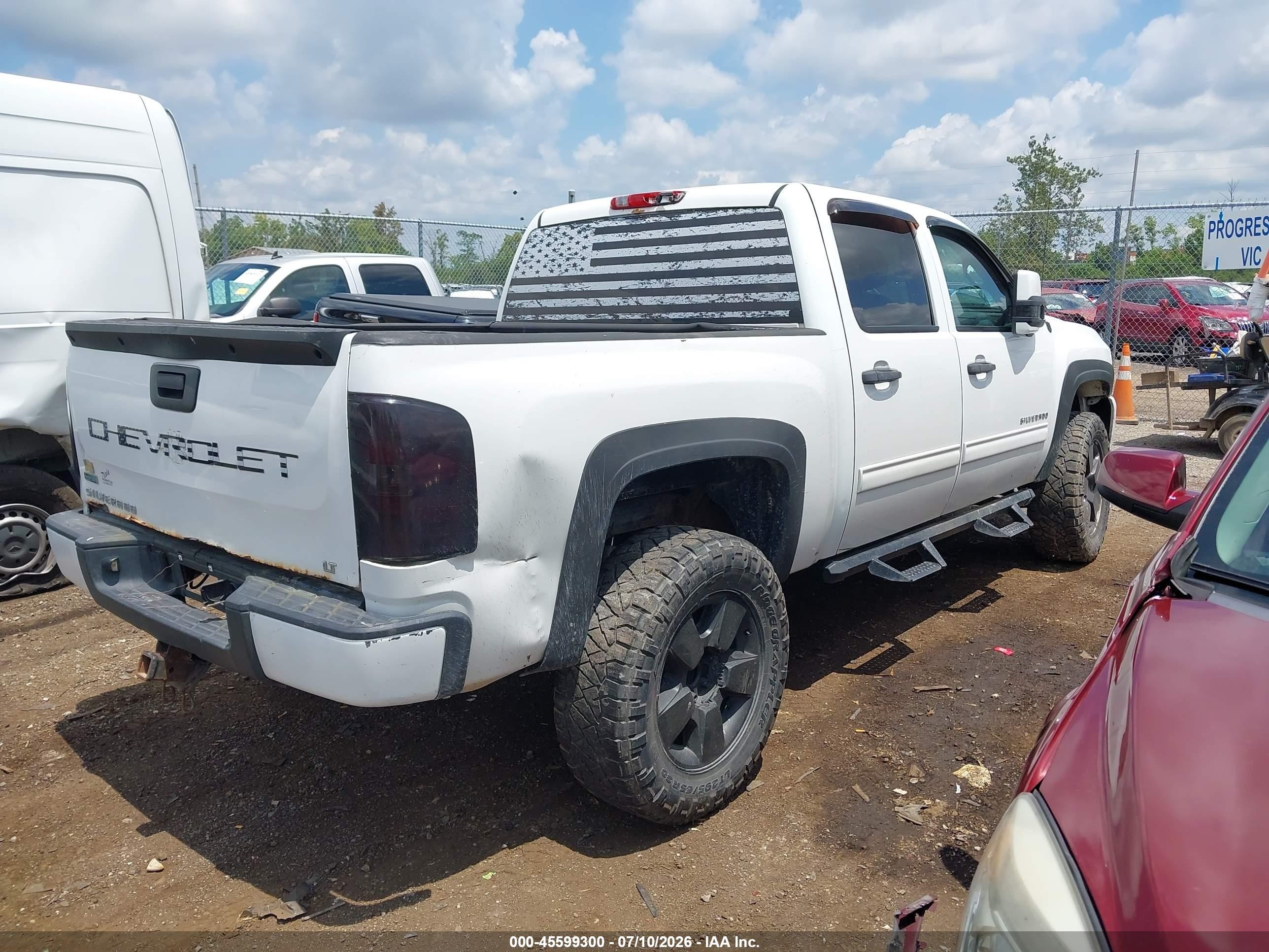 2012 Chevrolet Silverado 1500 Lt White vin: 1GCPKSE70CF186196