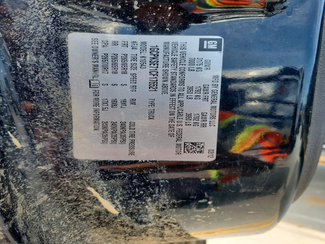 2012 Chevrolet Silverado K1500 Lt Black vin: 1GCPKSE71CF176521