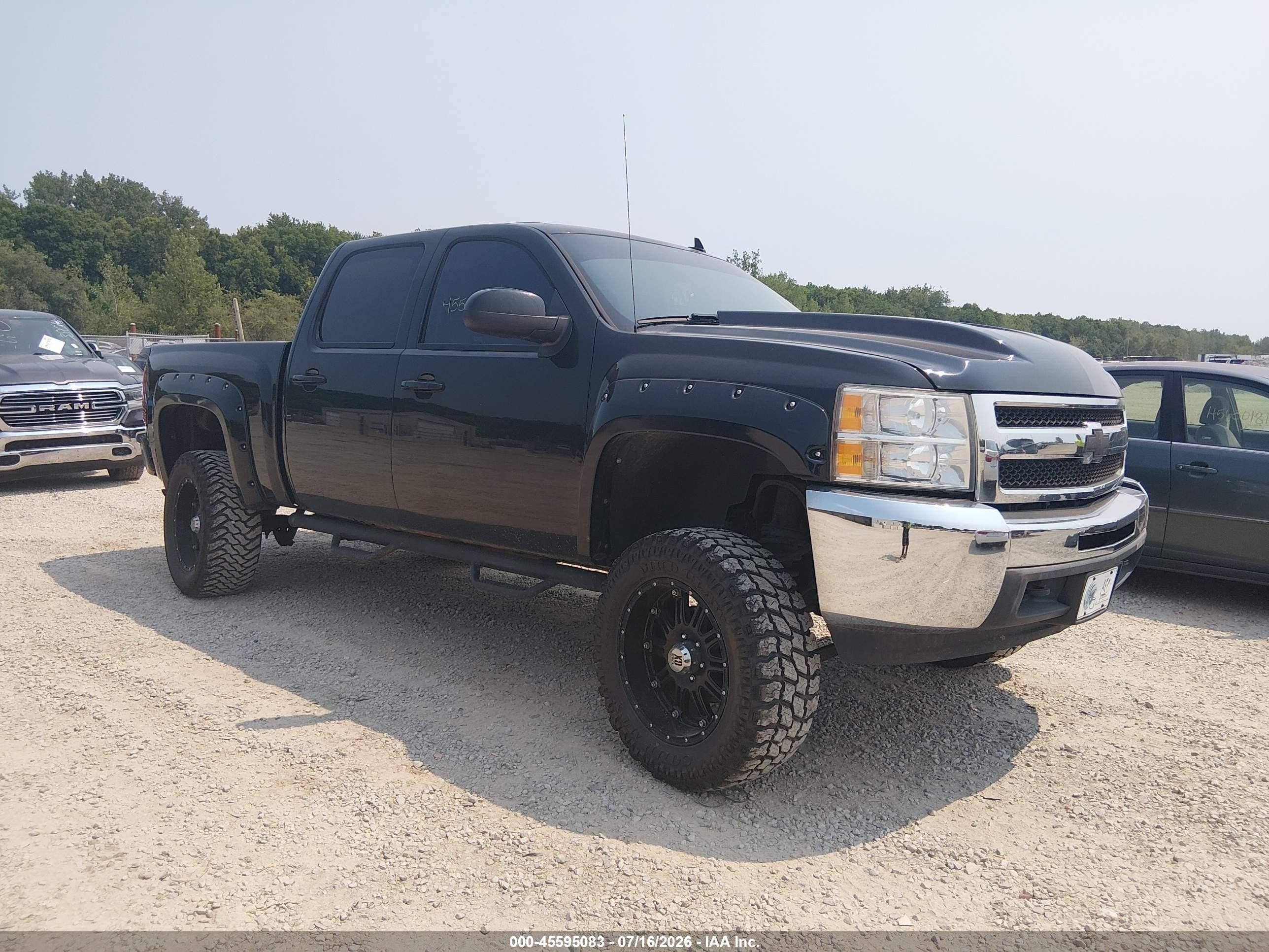 2012 Chevrolet Silverado 1500 Lt Black vin: 1GCPKSE72CF154334