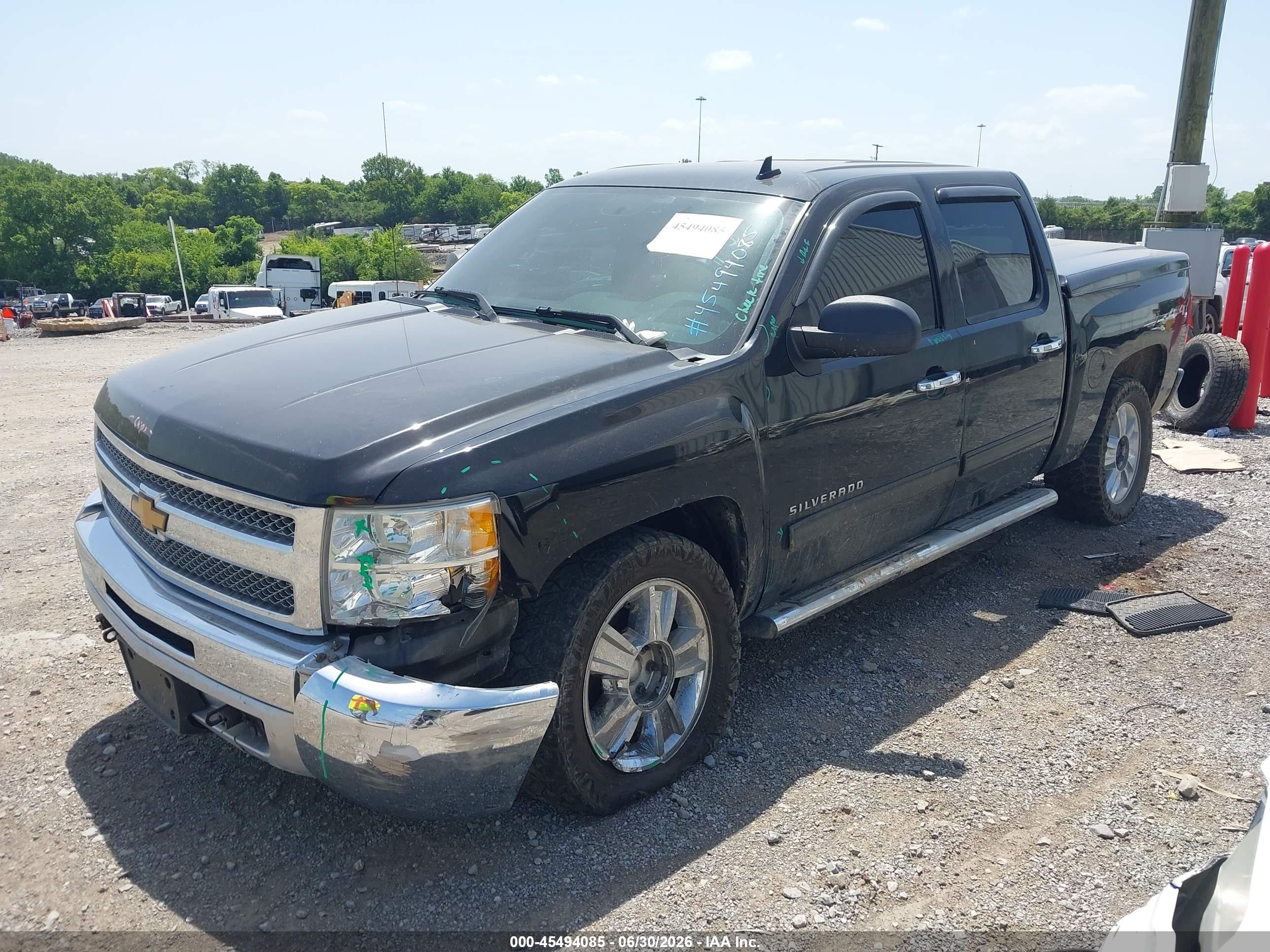 2012 Chevrolet Silverado 1500 Lt Black vin: 1GCPKSE73CF238808