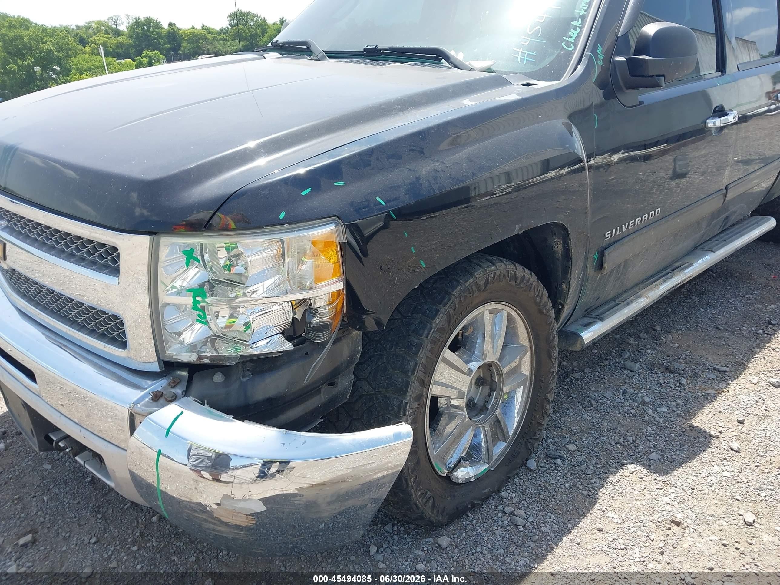 2012 Chevrolet Silverado 1500 Lt Black vin: 1GCPKSE73CF238808