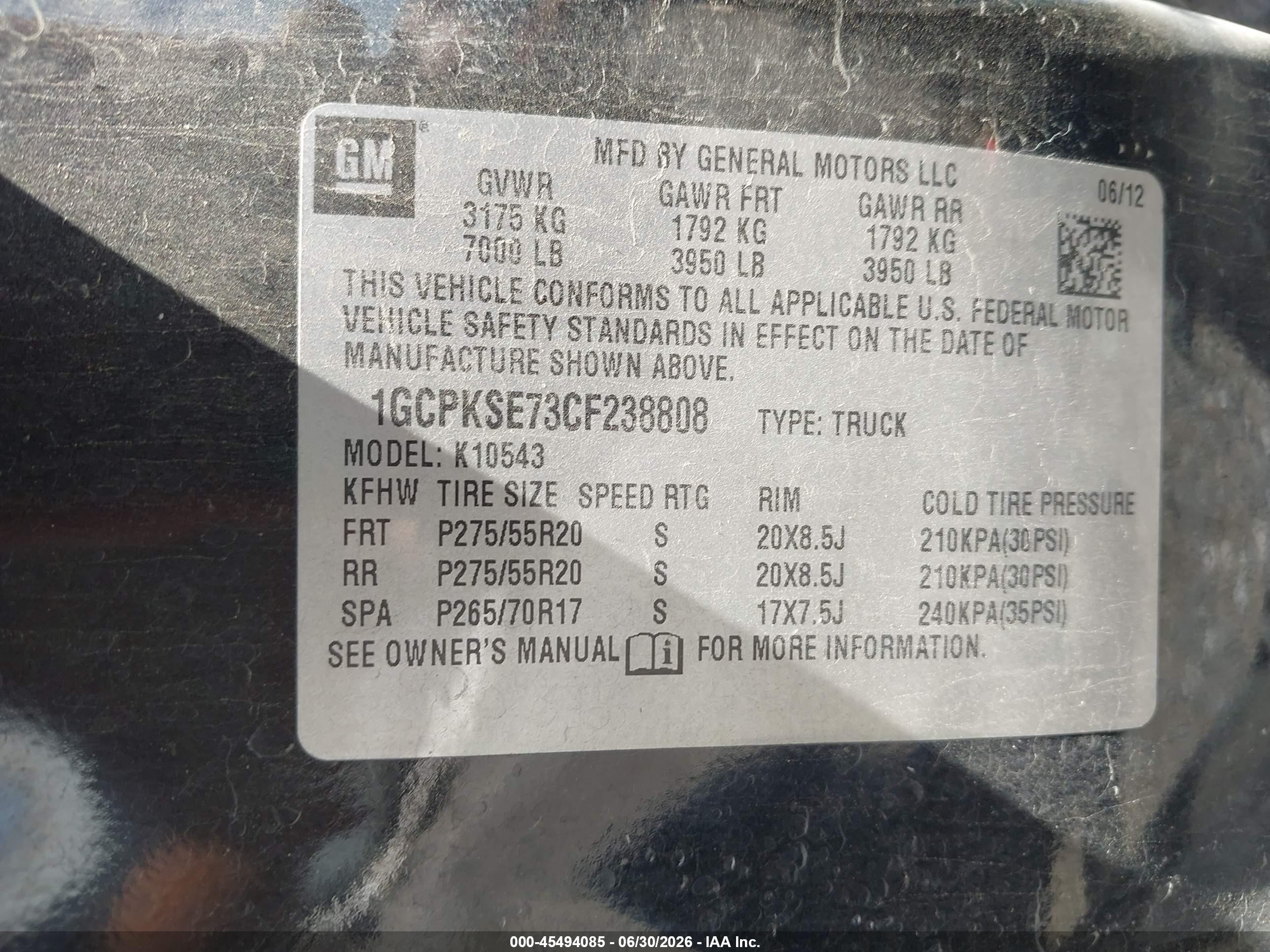 2012 Chevrolet Silverado 1500 Lt Black vin: 1GCPKSE73CF238808