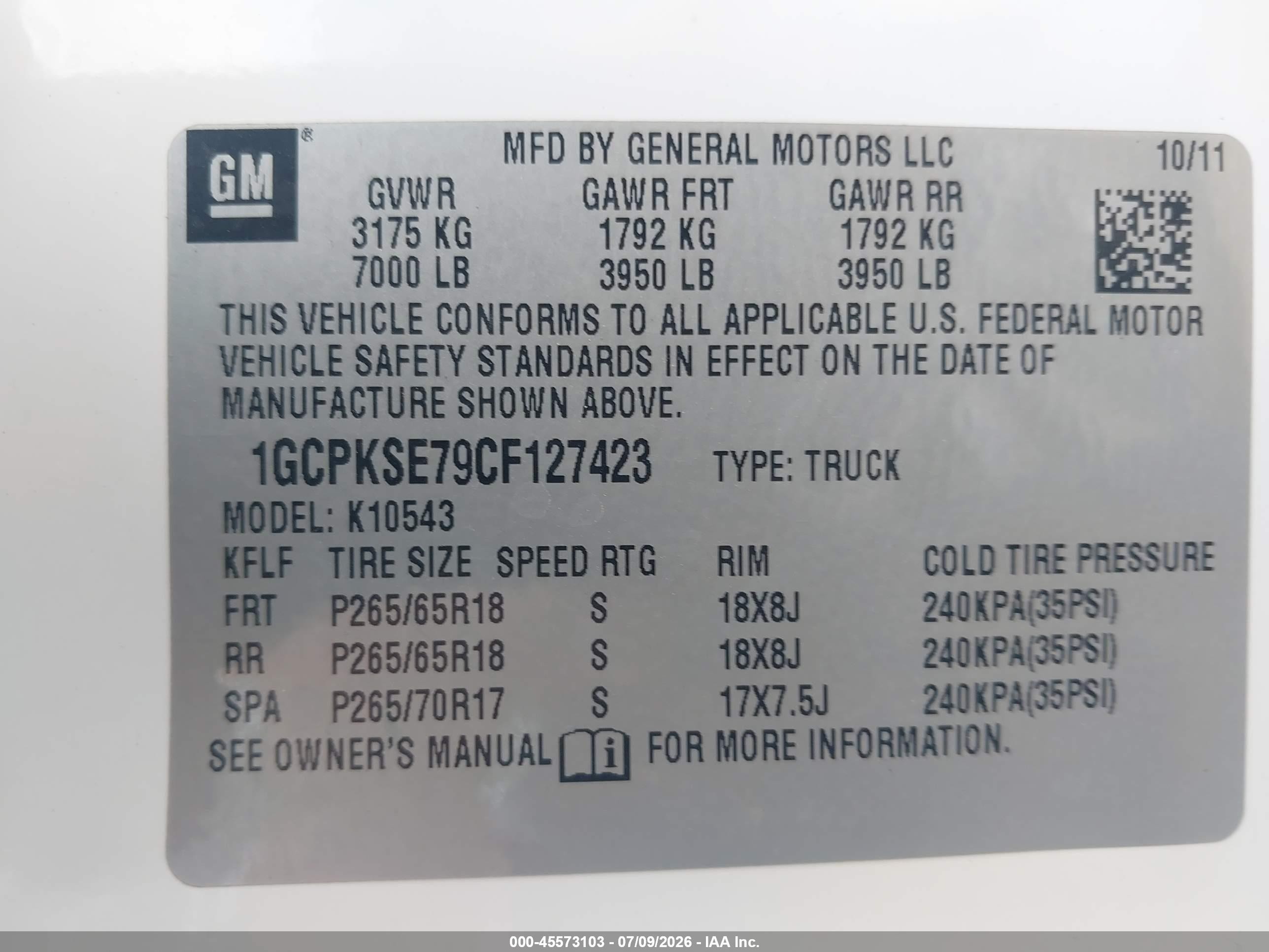 2012 Chevrolet Silverado 1500 Lt Белый vin: 1GCPKSE79CF127423