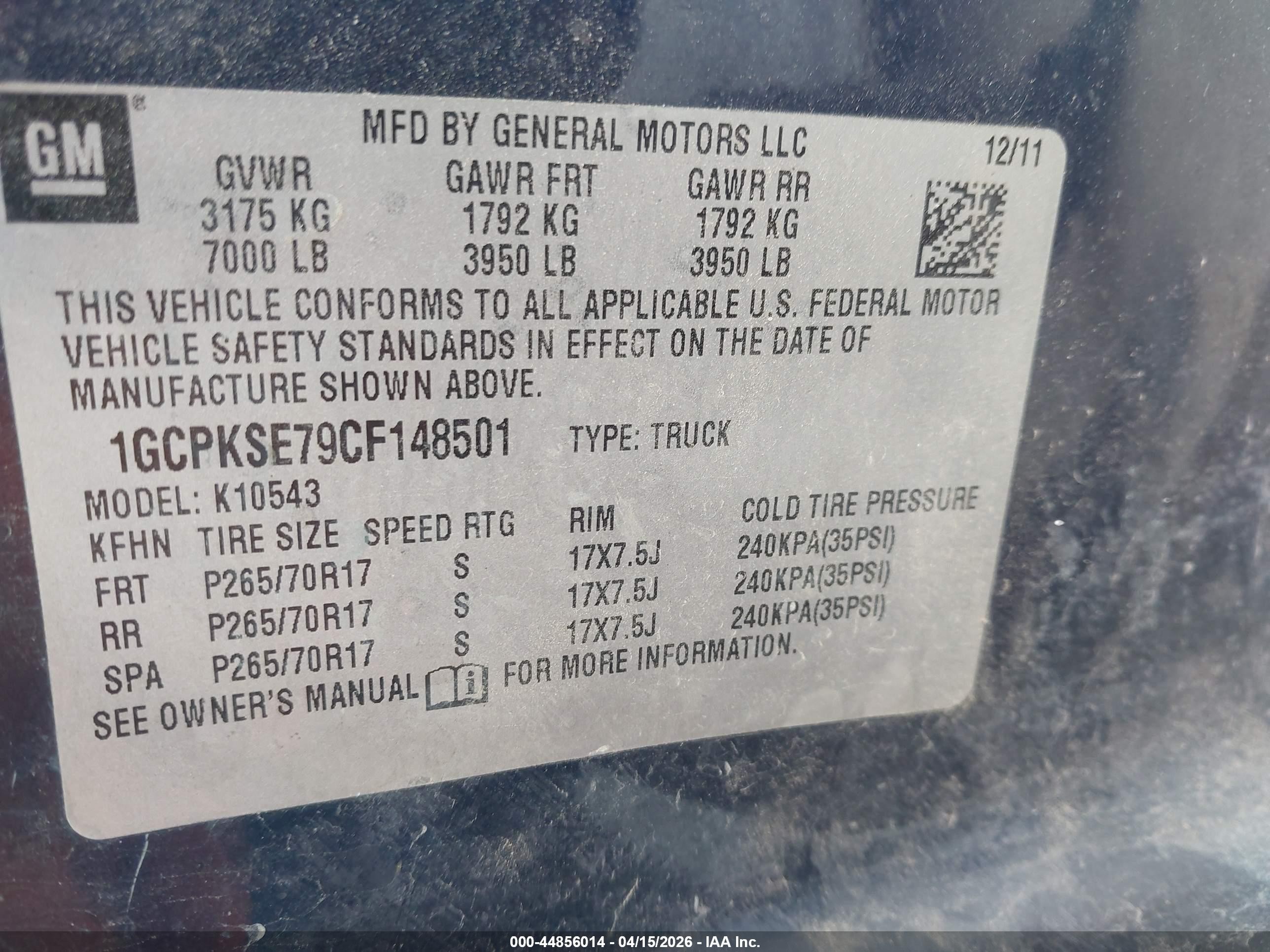 2012 Chevrolet Silverado 1500 Lt Blue vin: 1GCPKSE79CF148501