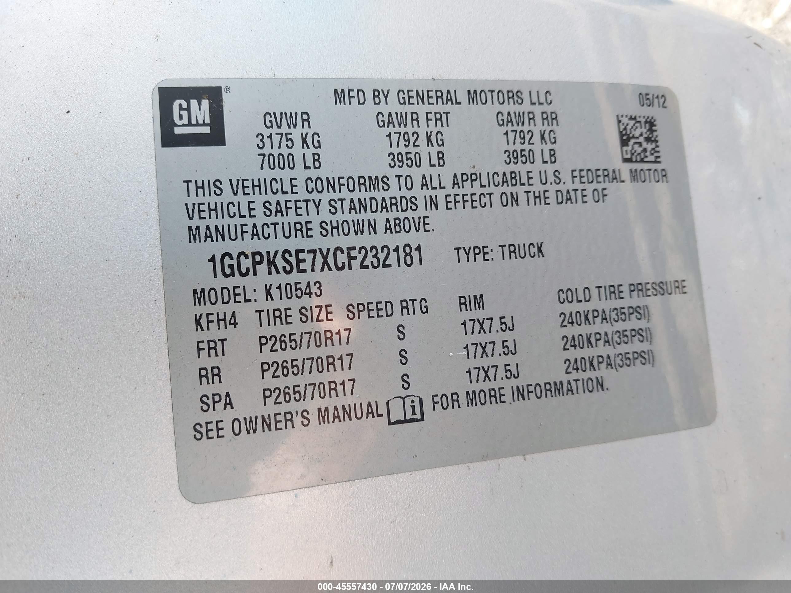 2012 Chevrolet Silverado 1500 Lt Серебряный vin: 1GCPKSE7XCF232181