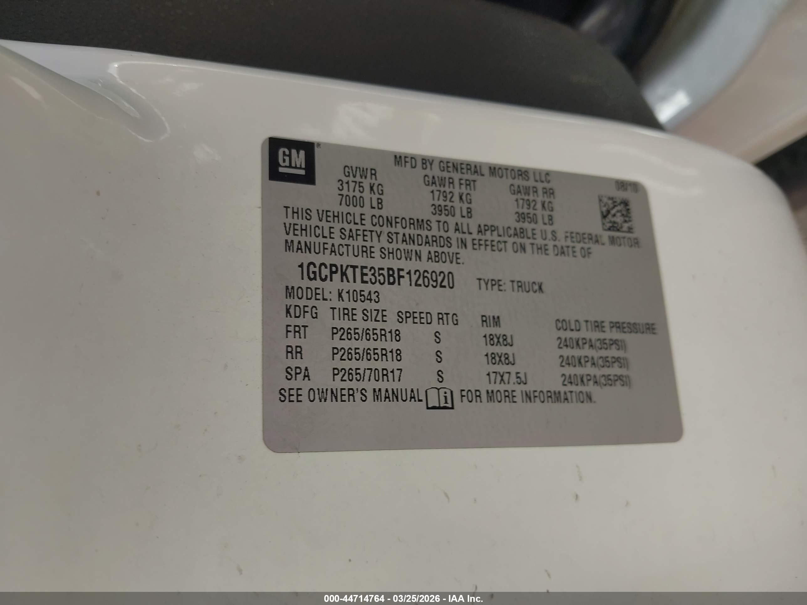 2011 Chevrolet Silverado 1500 Ltz Белый vin: 1GCPKTE35BF126920