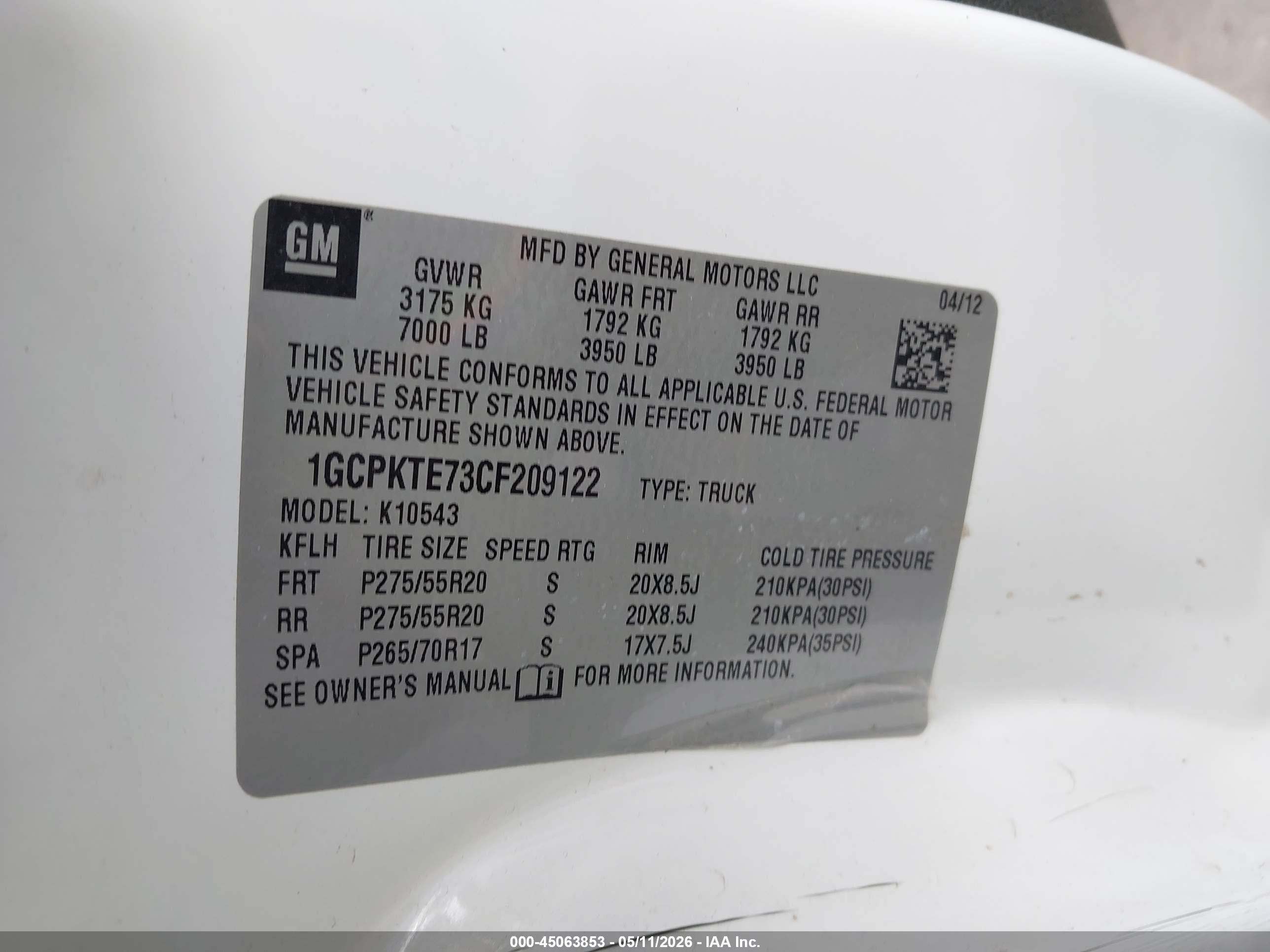 2012 Chevrolet Silverado 1500 Ltz Белый vin: 1GCPKTE73CF209122