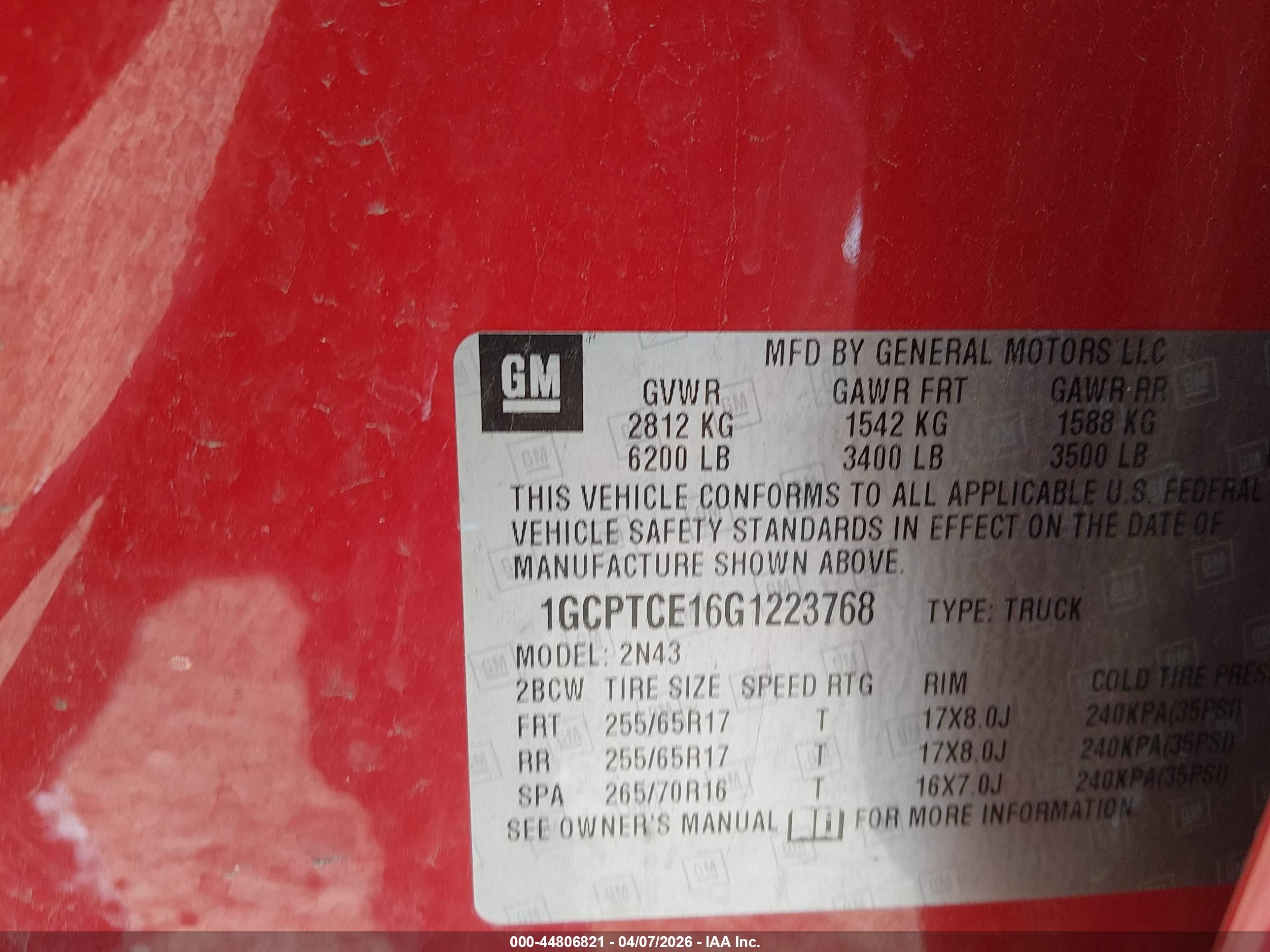 2016 Chevrolet Colorado Lt Красный vin: 1GCPTCE16G1223768