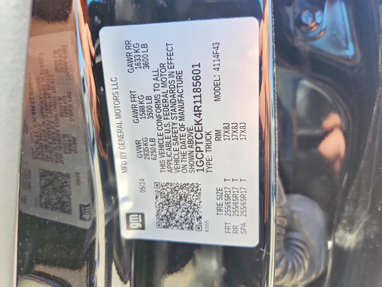 2024 Chevrolet Colorado Lt Black vin: 1GCPTCEK4R1185601