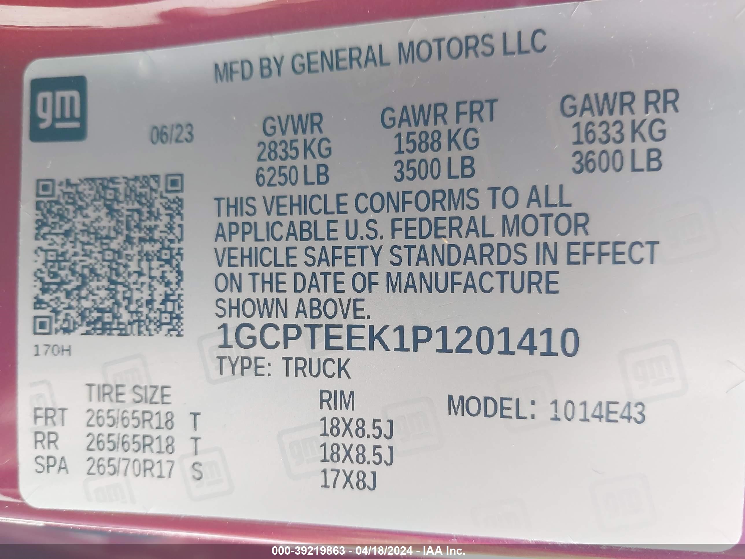 2023 Chevrolet Colorado 4wd  Short Box Trail Boss Red vin: 1GCPTEEK1P1201410