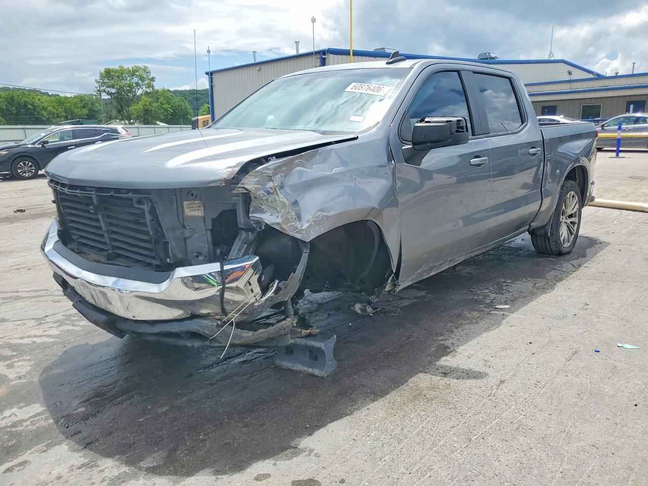 2021 Chevrolet Silverado C1500 Lt Gray vin: 1GCPWCEDXMZ128337