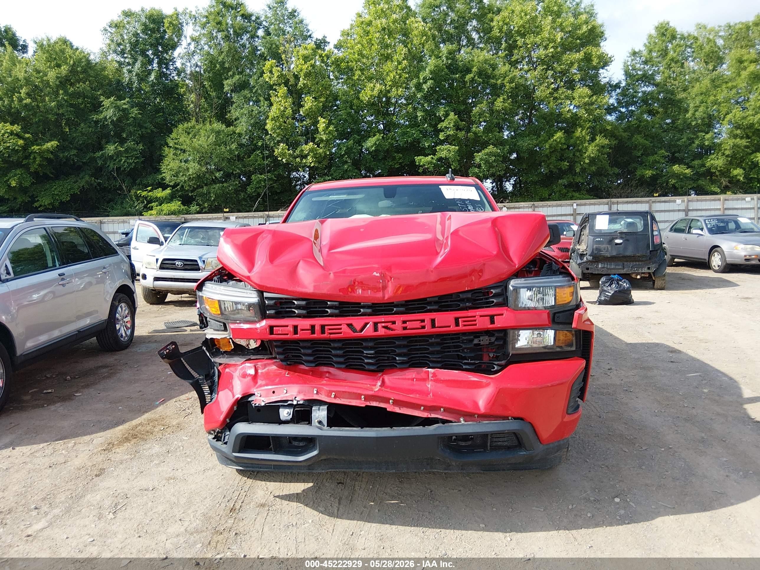 2019 Chevrolet Silverado 1500 Custom Red vin: 1GCPYBEH6KZ372295