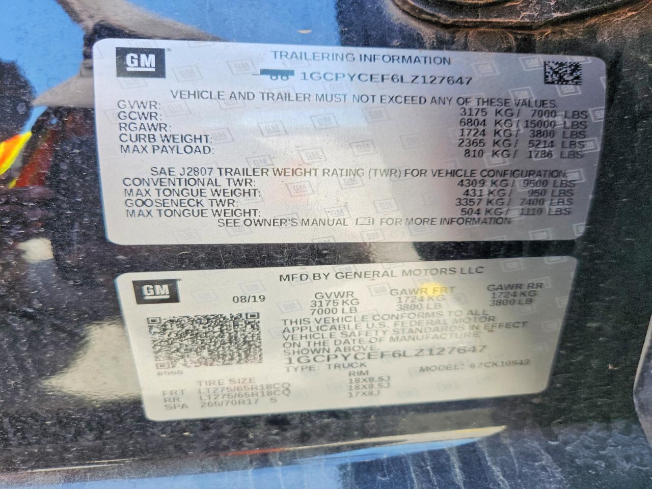 2020 Chevrolet Silverado K1500 Trail Boss Custom Black vin: 1GCPYCEF6LZ127647