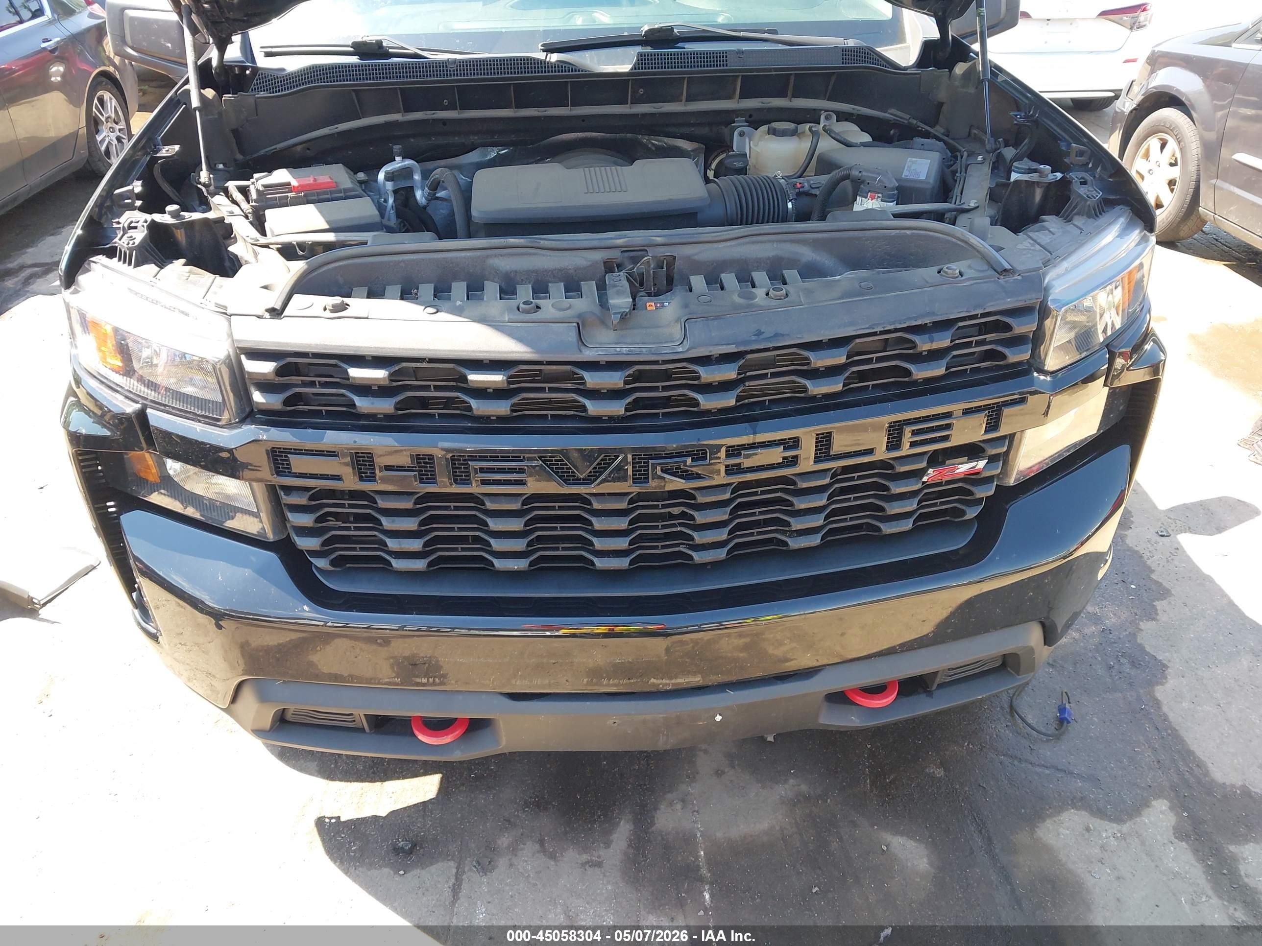 2020 Chevrolet Silverado 1500 4wd  Short Bed Custom Trail Boss Черный vin: 1GCPYCEF7LZ171205