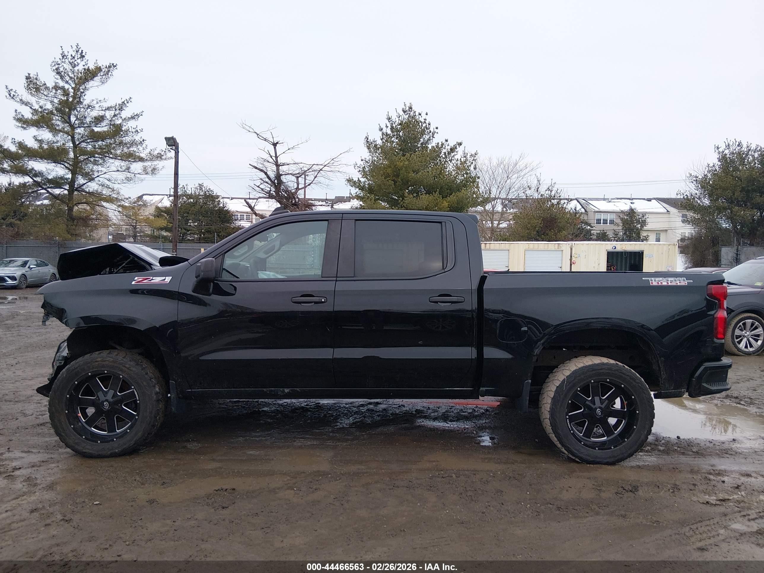 2021 Chevrolet Silverado 1500 4wd  Short Bed Custom Trail Boss Black vin: 1GCPYCEF8MZ254028