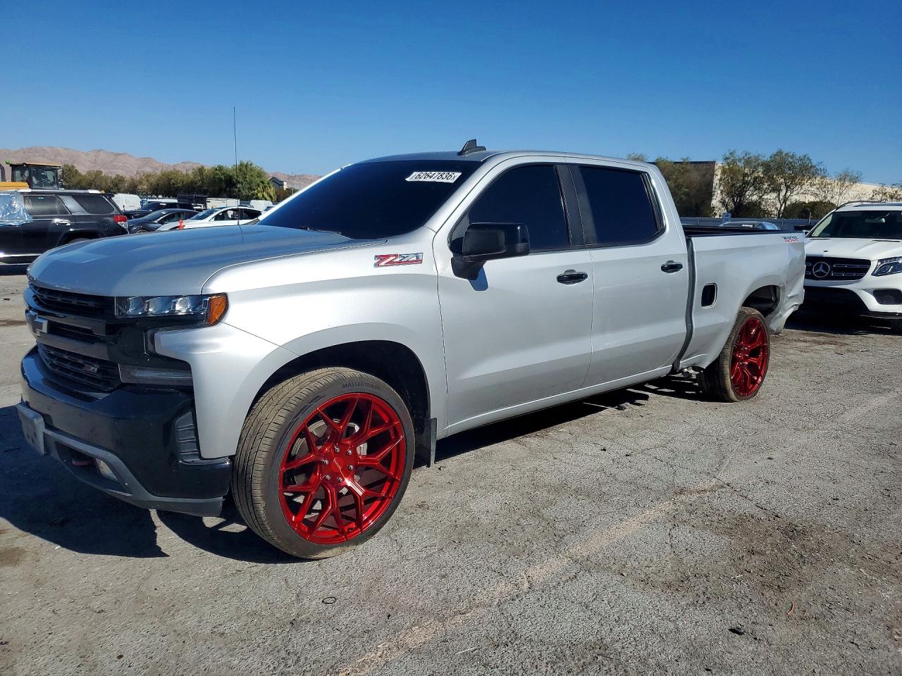 2021 Chevrolet Silverado K1500 Lt Trail Boss Silver vin: 1GCPYFED0MZ259479