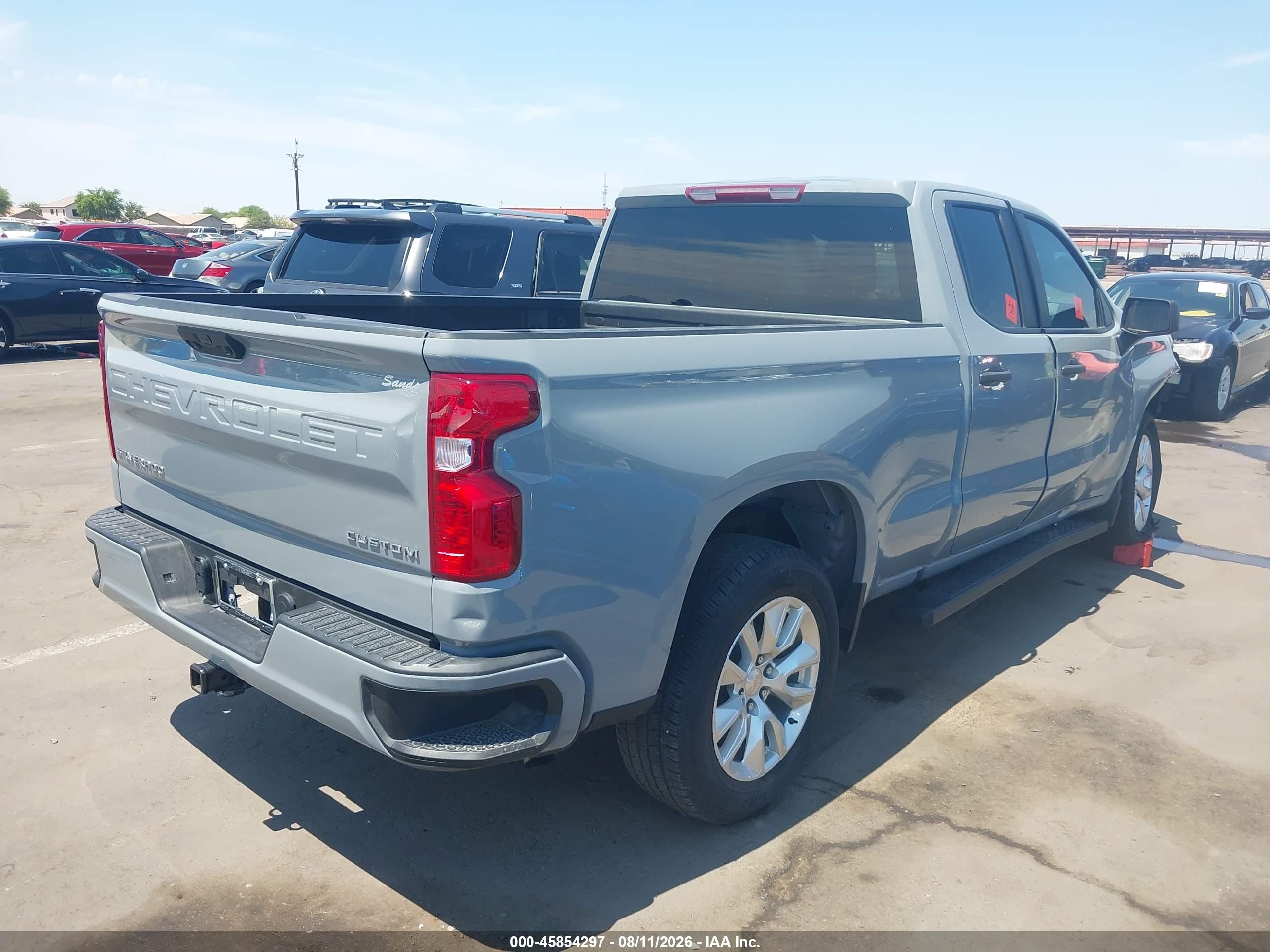 2025 Chevrolet Silverado 1500 2wd  Standard Bed Custom Gray vin: 1GCRABEK8SZ133940