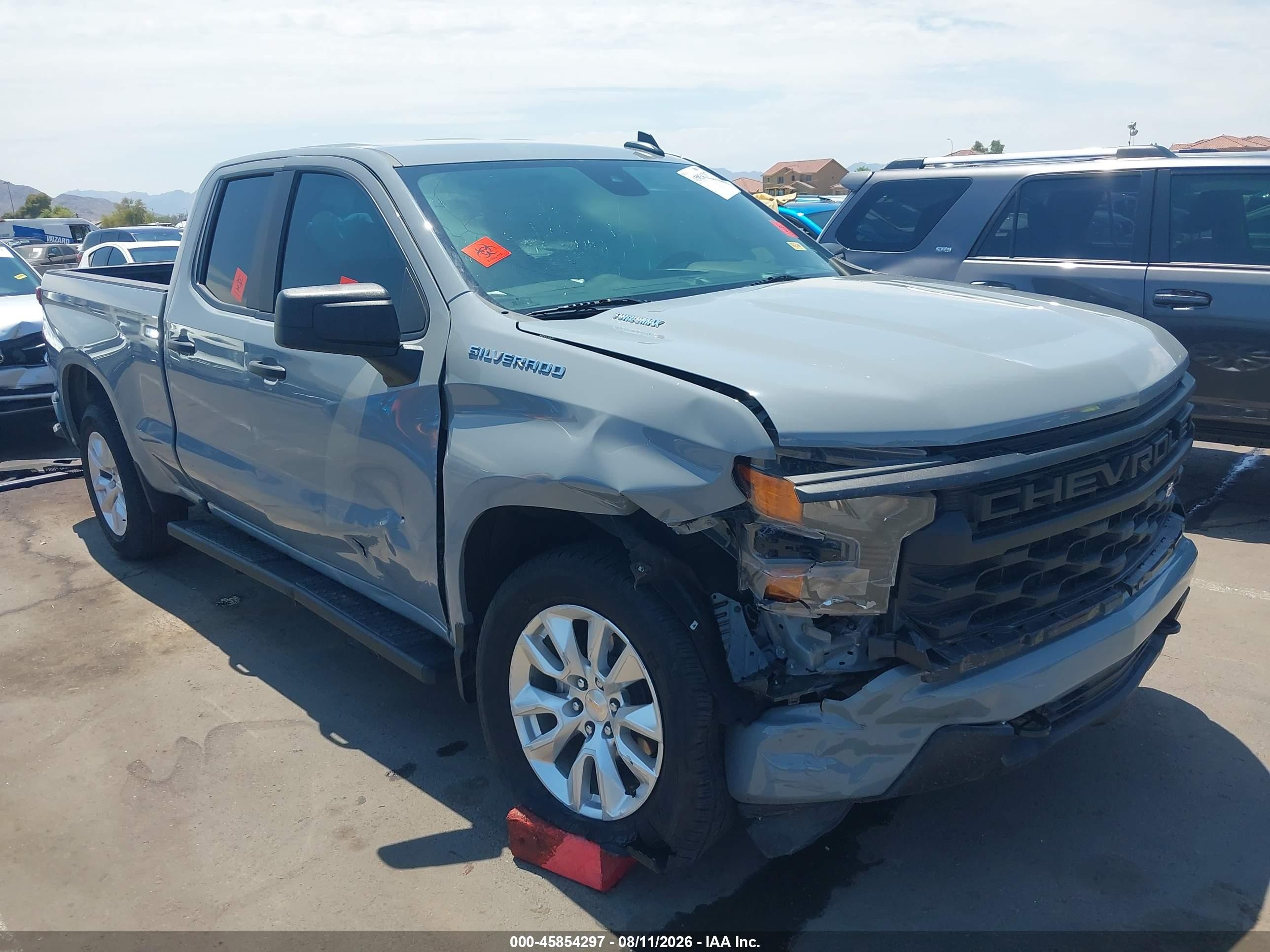 2025 Chevrolet Silverado 1500 2wd  Standard Bed Custom Gray vin: 1GCRABEK8SZ133940