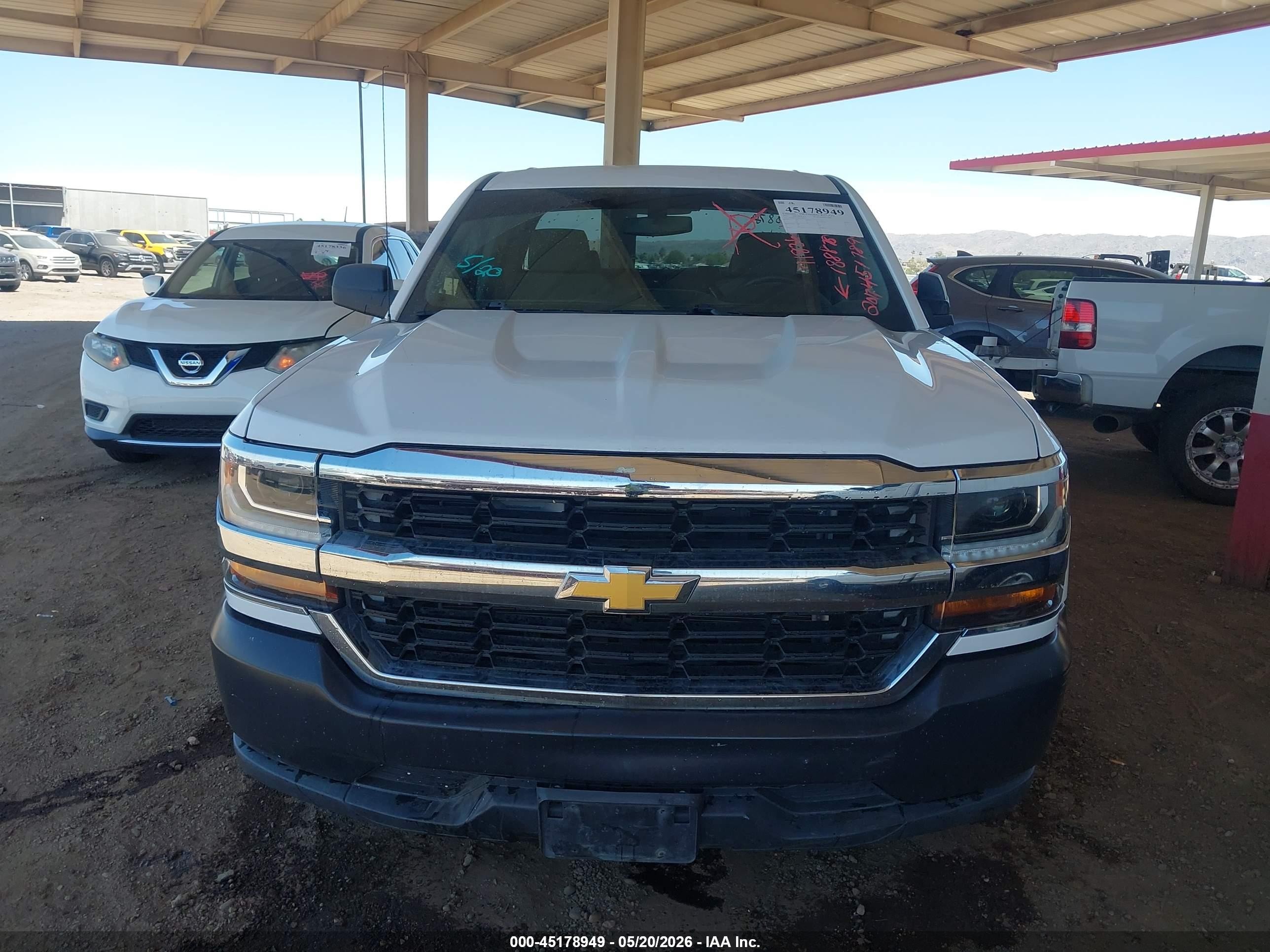 2017 Chevrolet Silverado 1500 Wt White vin: 1GCRCNEC0HZ188878