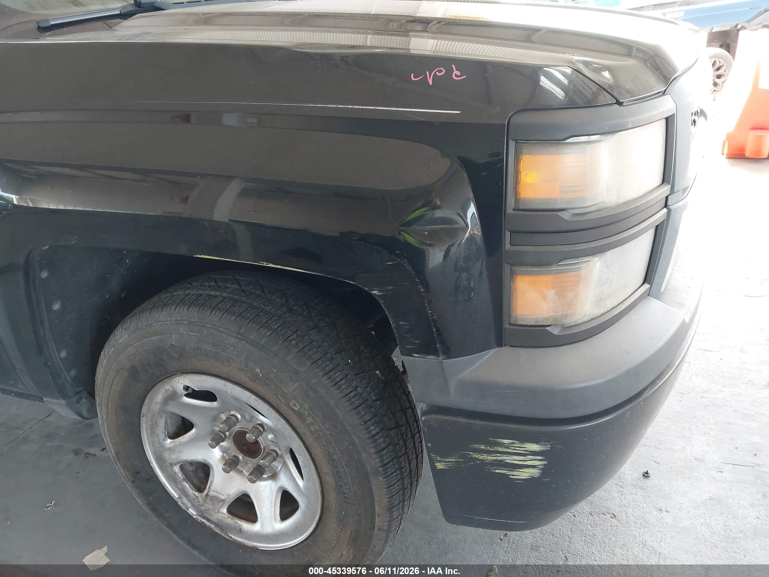 2015 Chevrolet Silverado 1500 Wt Black vin: 1GCRCPEC1FZ257666
