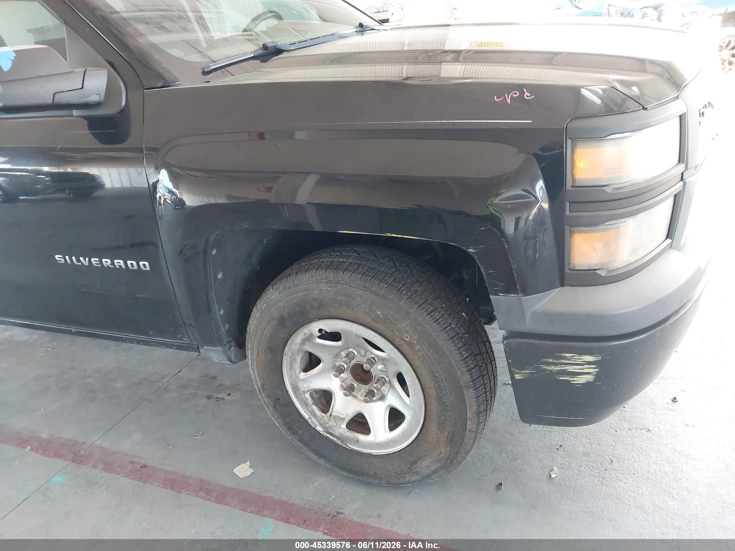 2015 Chevrolet Silverado 1500 Wt Black vin: 1GCRCPEC1FZ257666