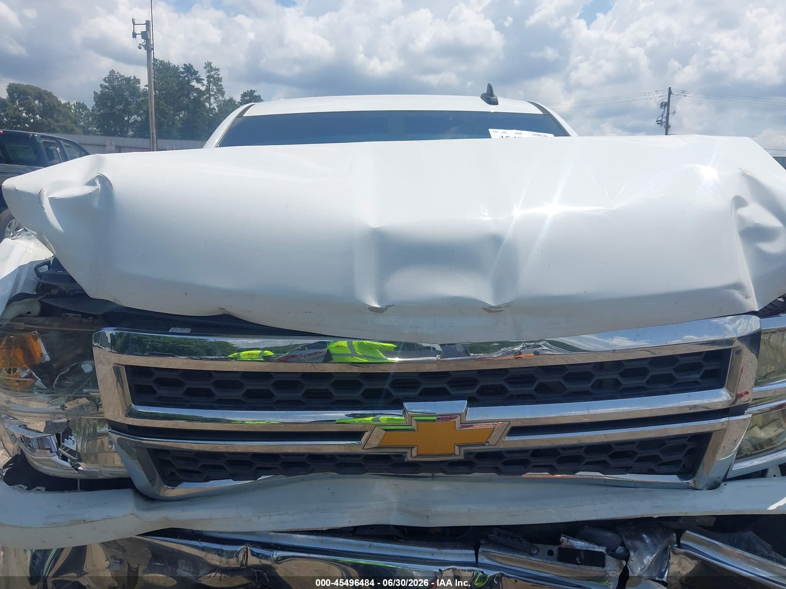 2015 Chevrolet Silverado 1500 Ls White vin: 1GCRCPEC1FZ443353