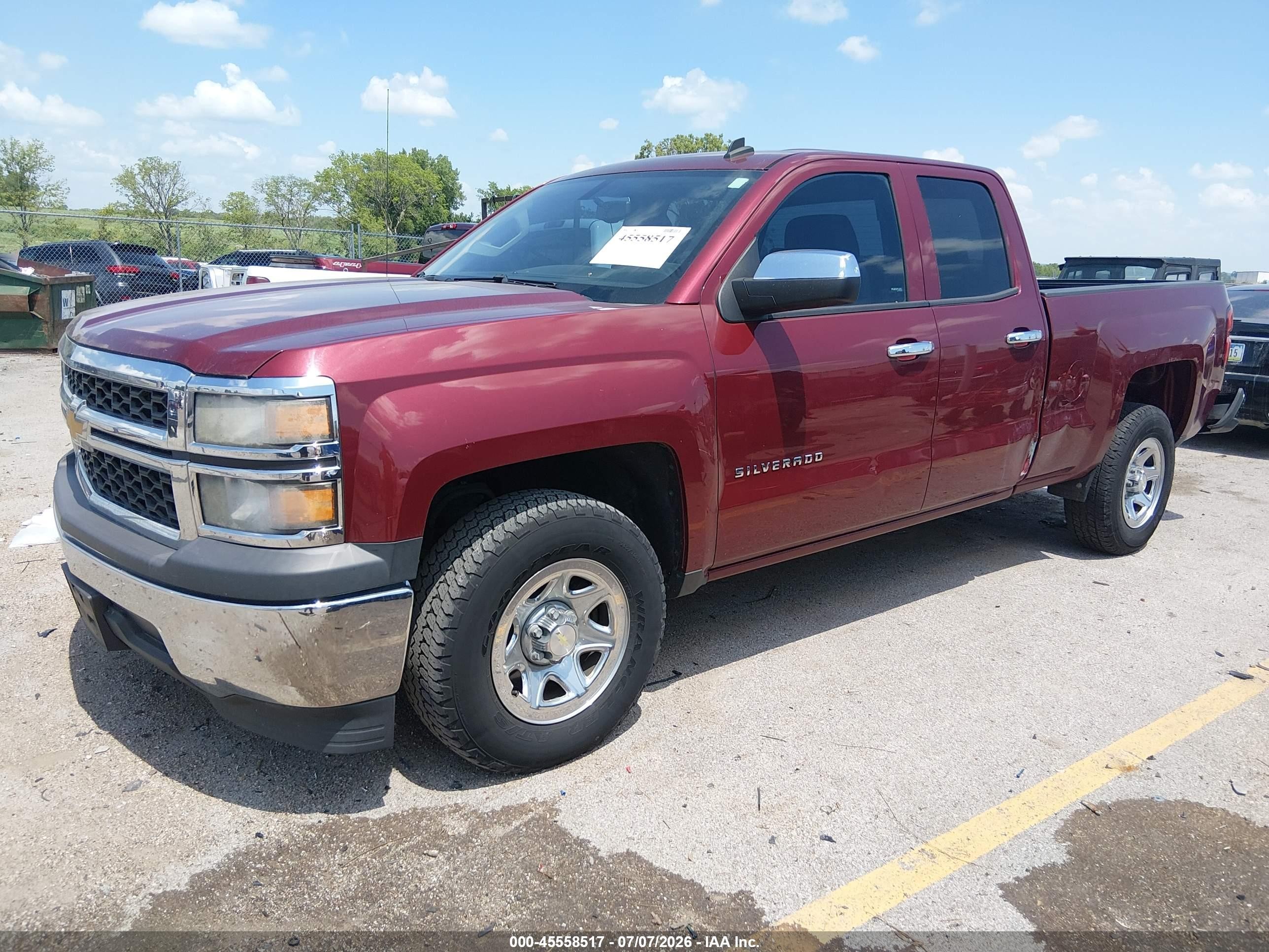 2014 Chevrolet Silverado 1500 Work Truck Red vin: 1GCRCPEC2EZ362974