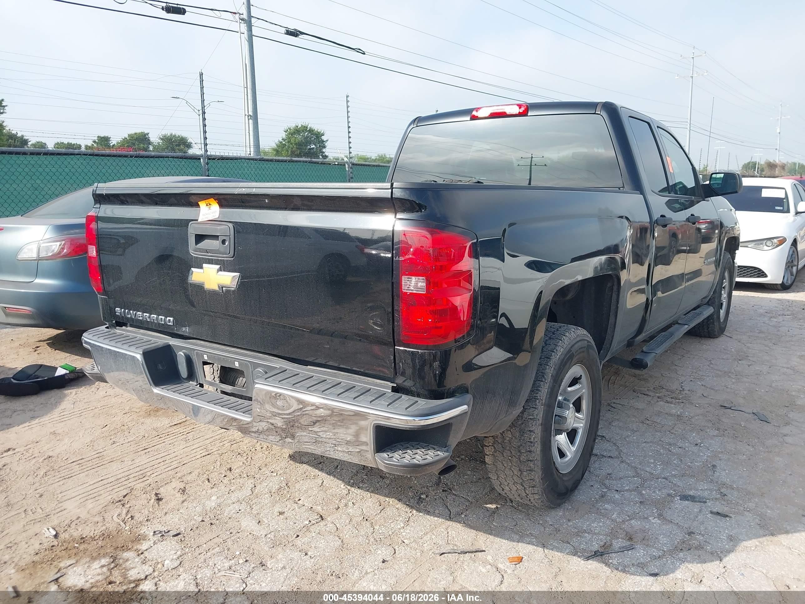 2015 Chevrolet Silverado 1500 Ls Black vin: 1GCRCPEC2FZ152554