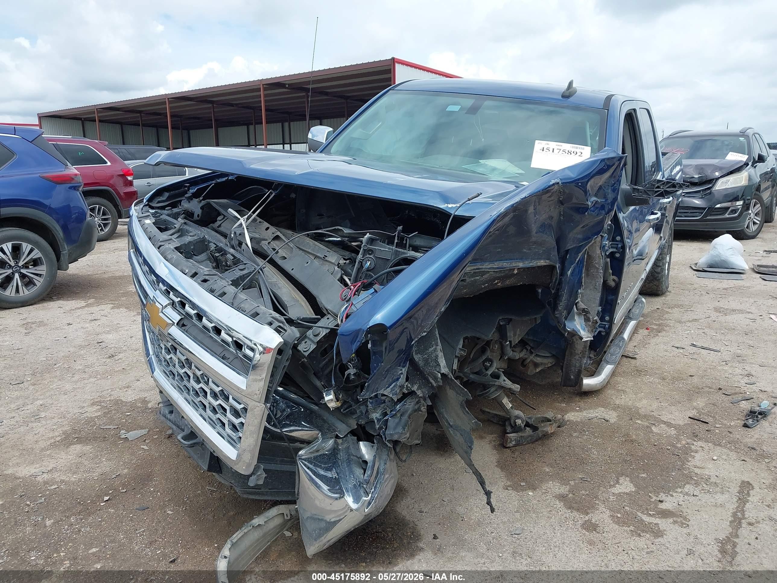 2015 Chevrolet Silverado 1500 Ls Blue vin: 1GCRCPEC5FZ436244