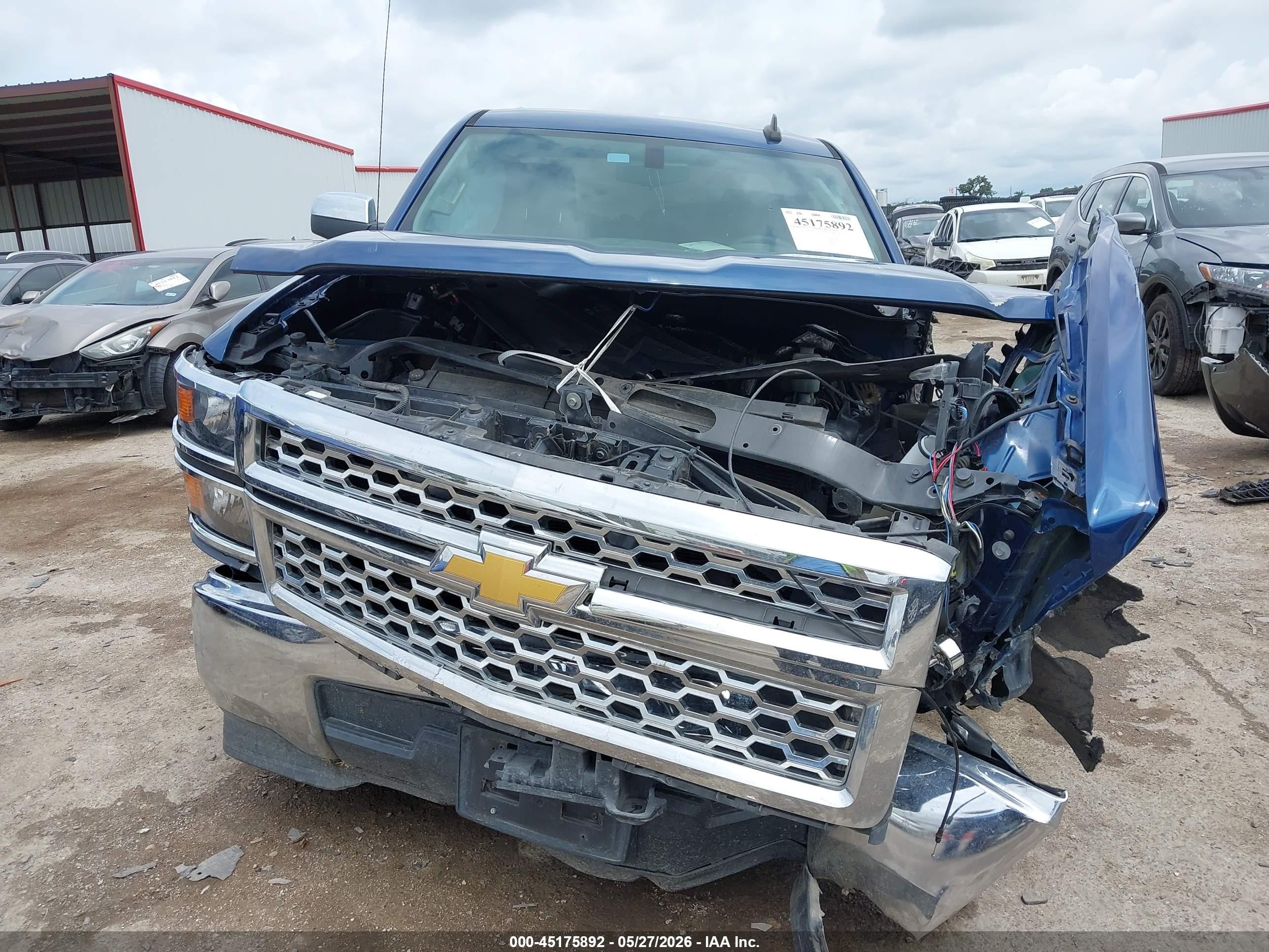 2015 Chevrolet Silverado 1500 Ls Blue vin: 1GCRCPEC5FZ436244