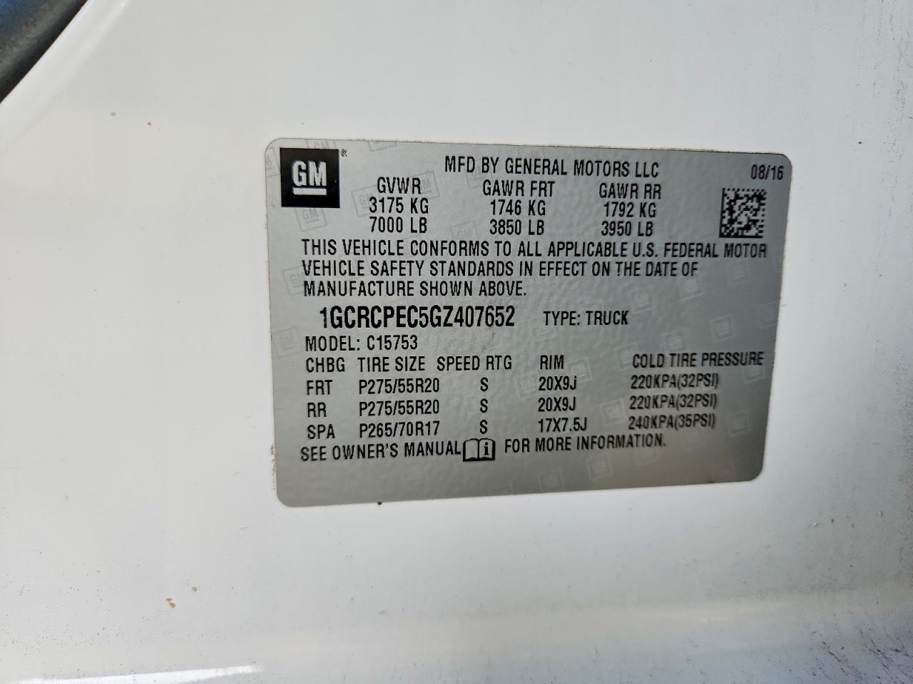 2016 Chevrolet Silverado C1500 Custom White vin: 1GCRCPEC5GZ407652