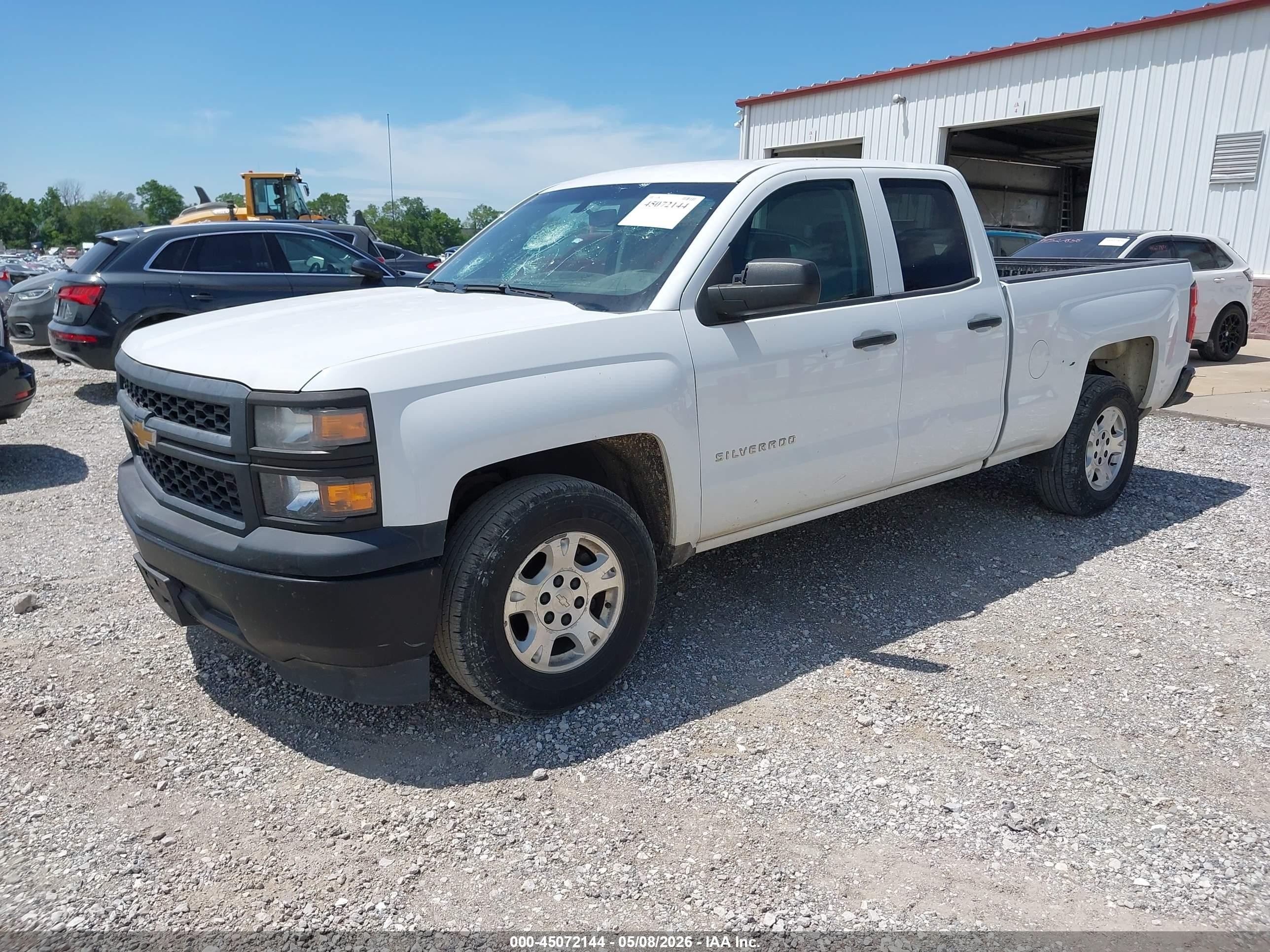 2015 Chevrolet Silverado 1500 Wt White vin: 1GCRCPEC7FZ302500