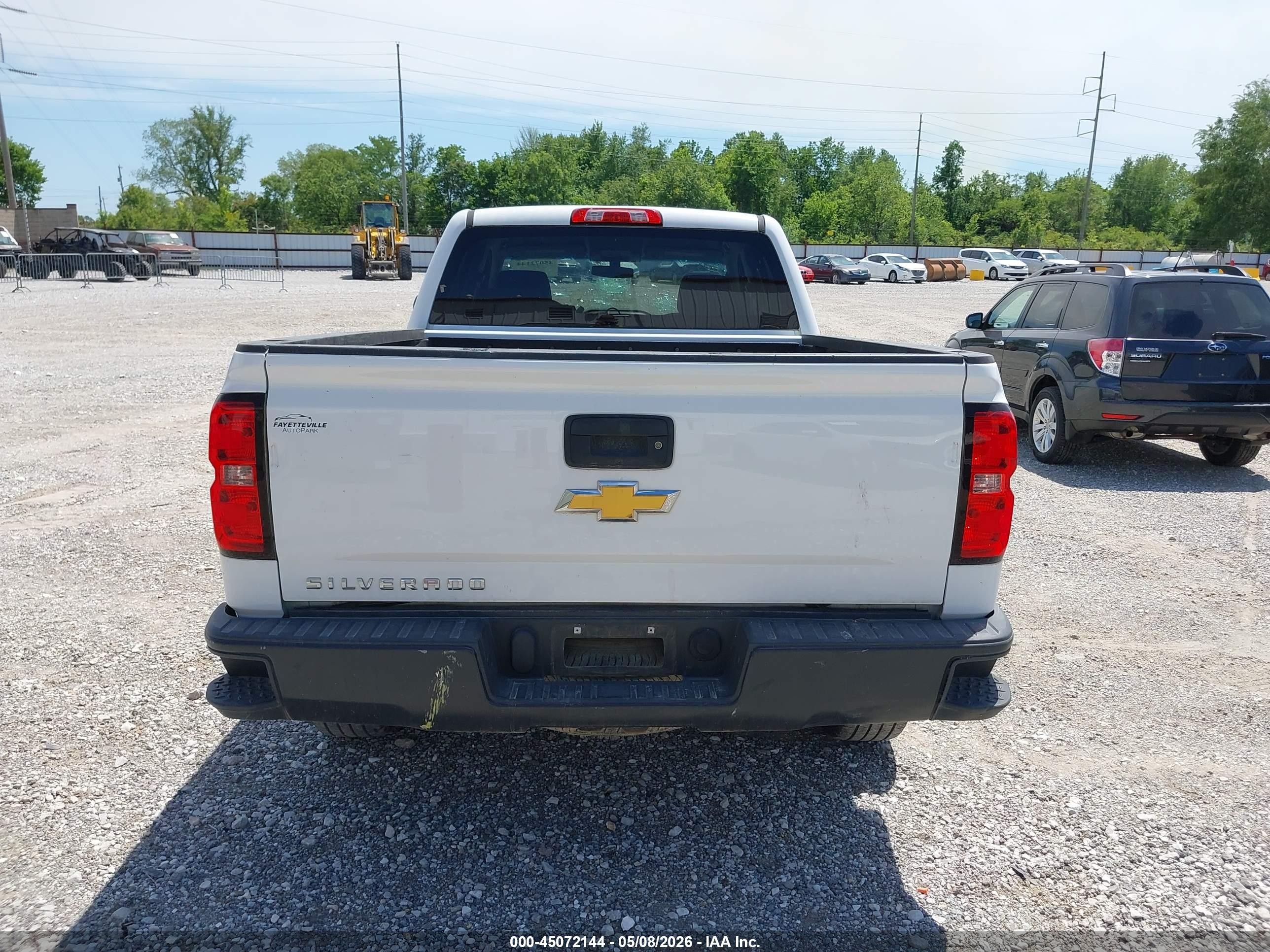 2015 Chevrolet Silverado 1500 Wt White vin: 1GCRCPEC7FZ302500
